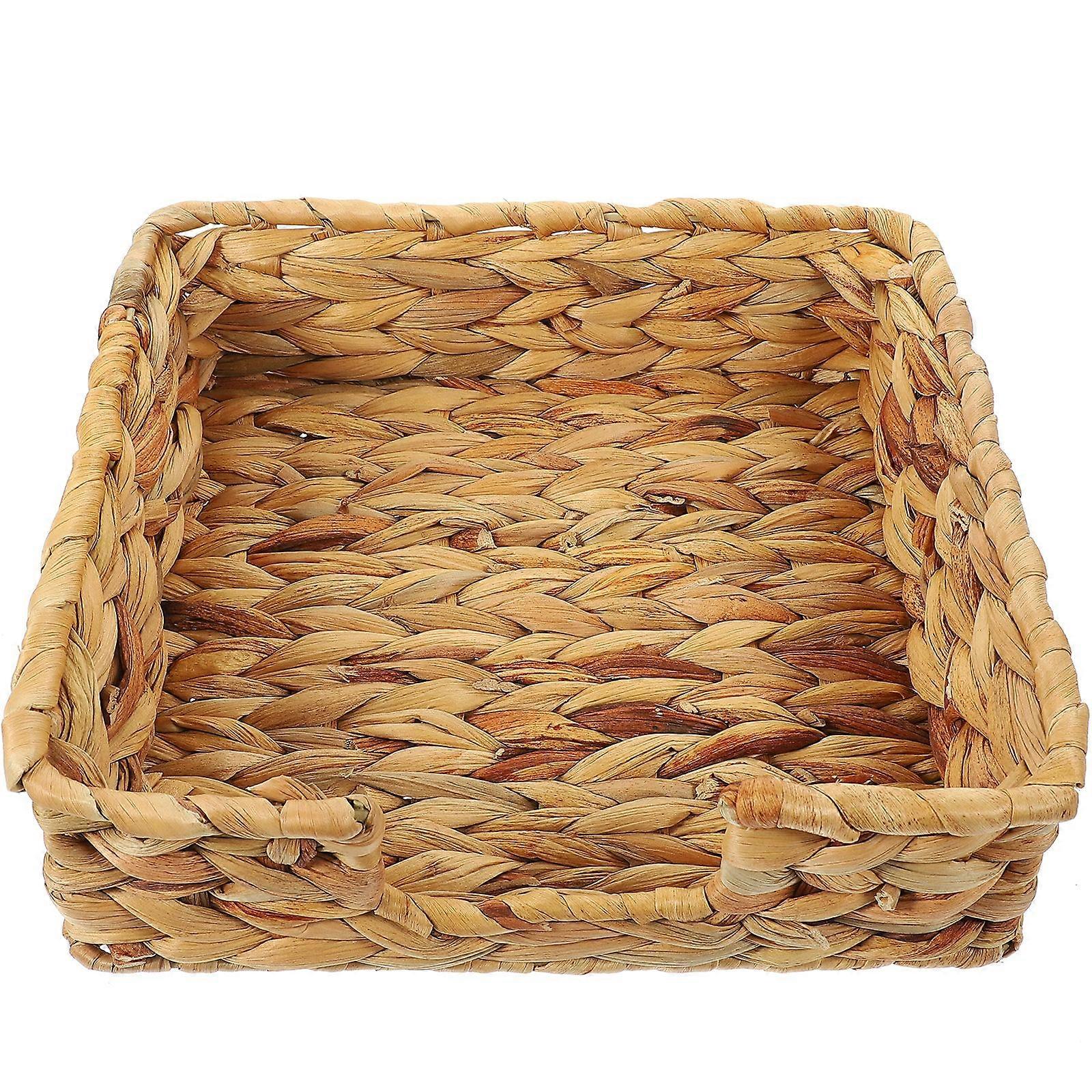 Woven Storage Baskets Woven Tabletop Serving Basket Decorative Tissue Basket