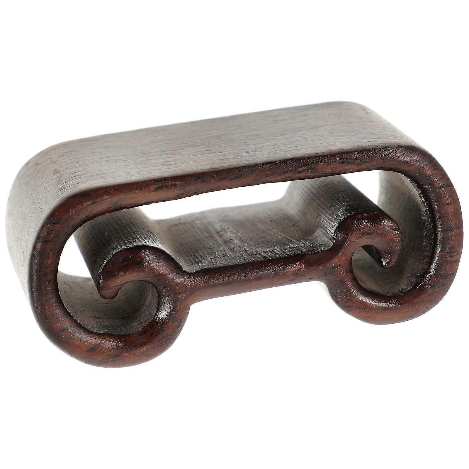 Wood Display Stand Small Flowerpot Stand Desktop Teapot Stand Carved Vase Stand Craft Pedestal (Random Style)