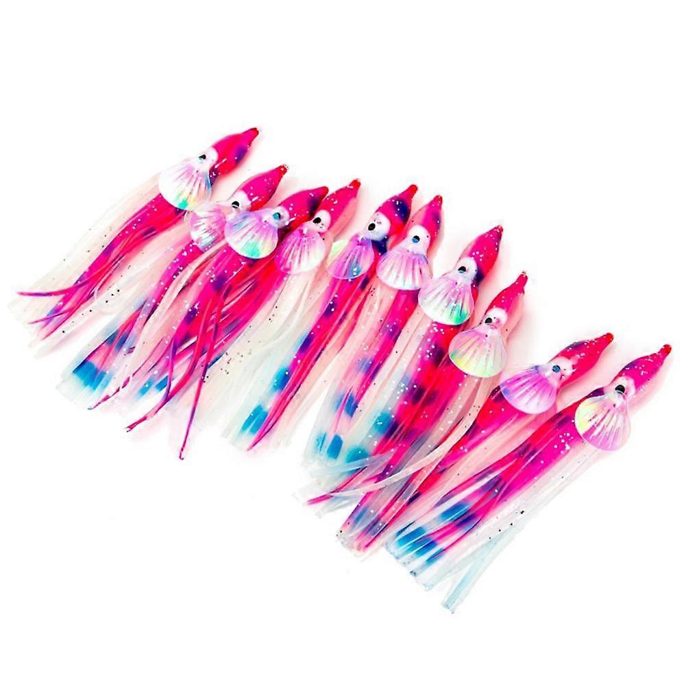 10pcs 5/6/10cm Octopus Squid Skirt Baits Lure Luminous Saltwater Fish Soft Lures