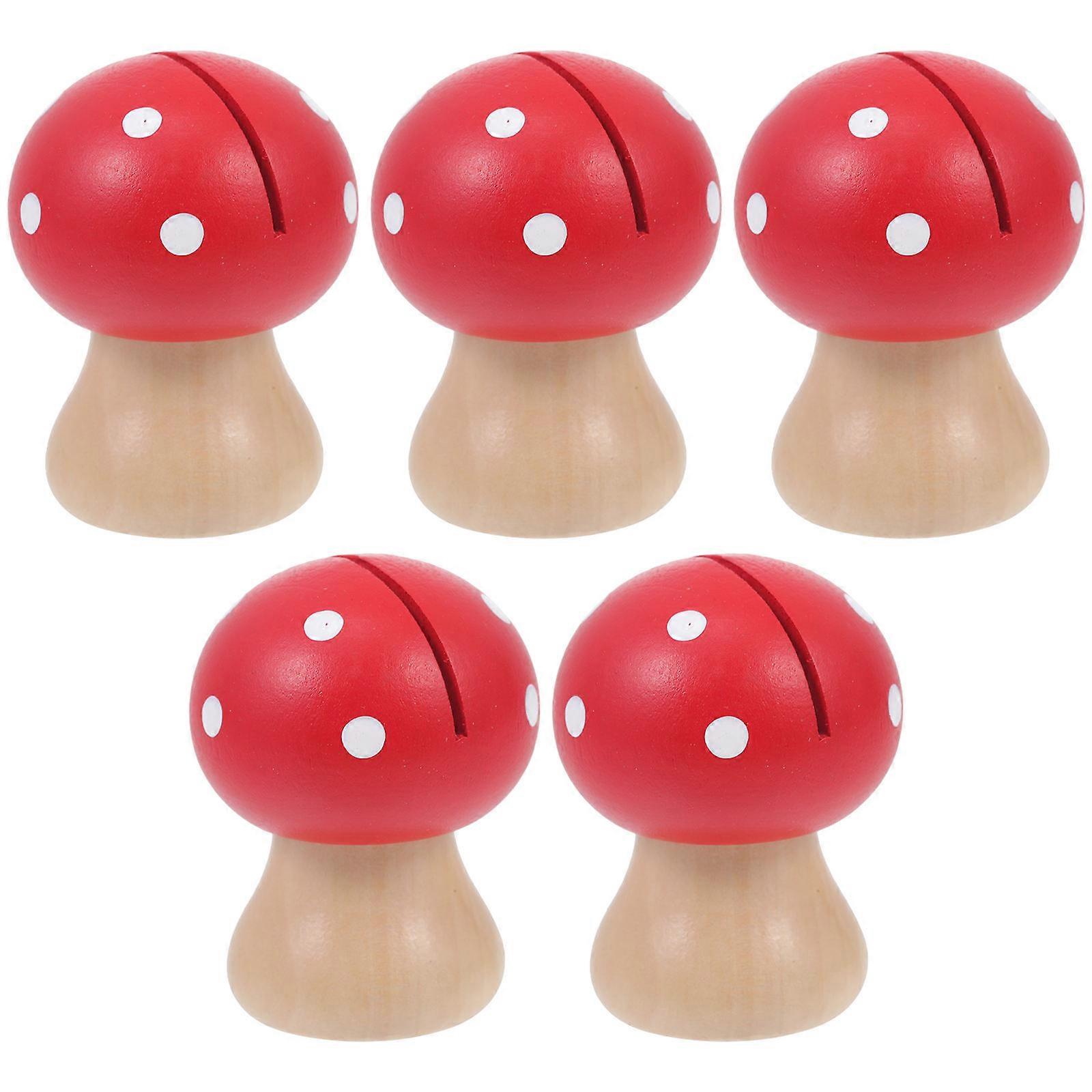 5Pcs Mushroom Shaped Photo Clips Note Holders Wedding Message Stands