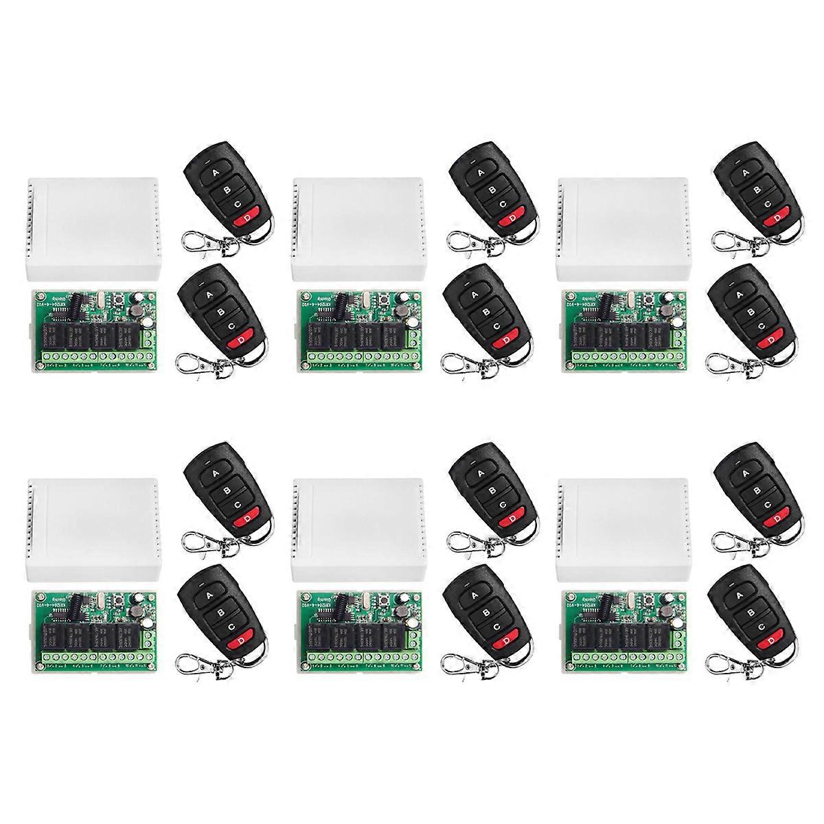 DC12V 24V 4CH Remote Control Switch 433M Receiving Control