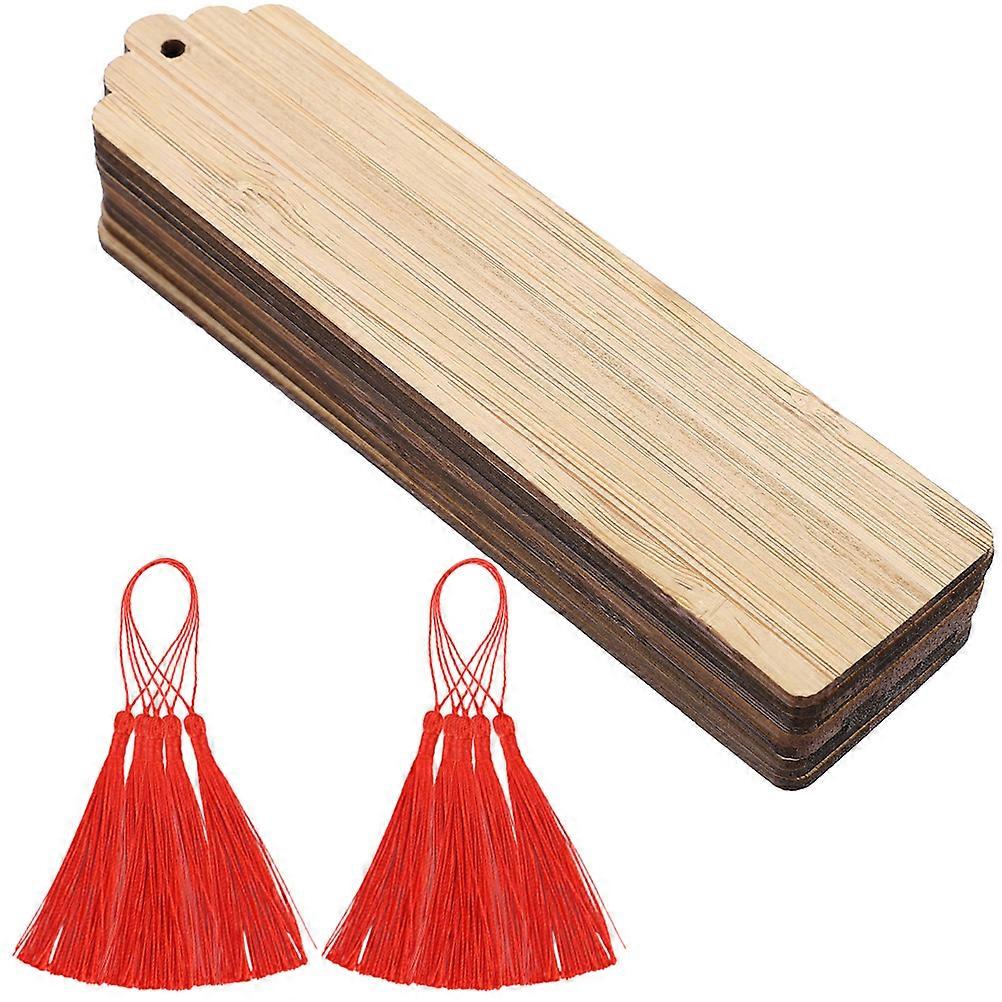 Diy Bookmarks Blank Wood Graduates Business 12x3x0.2cm 10 Sets