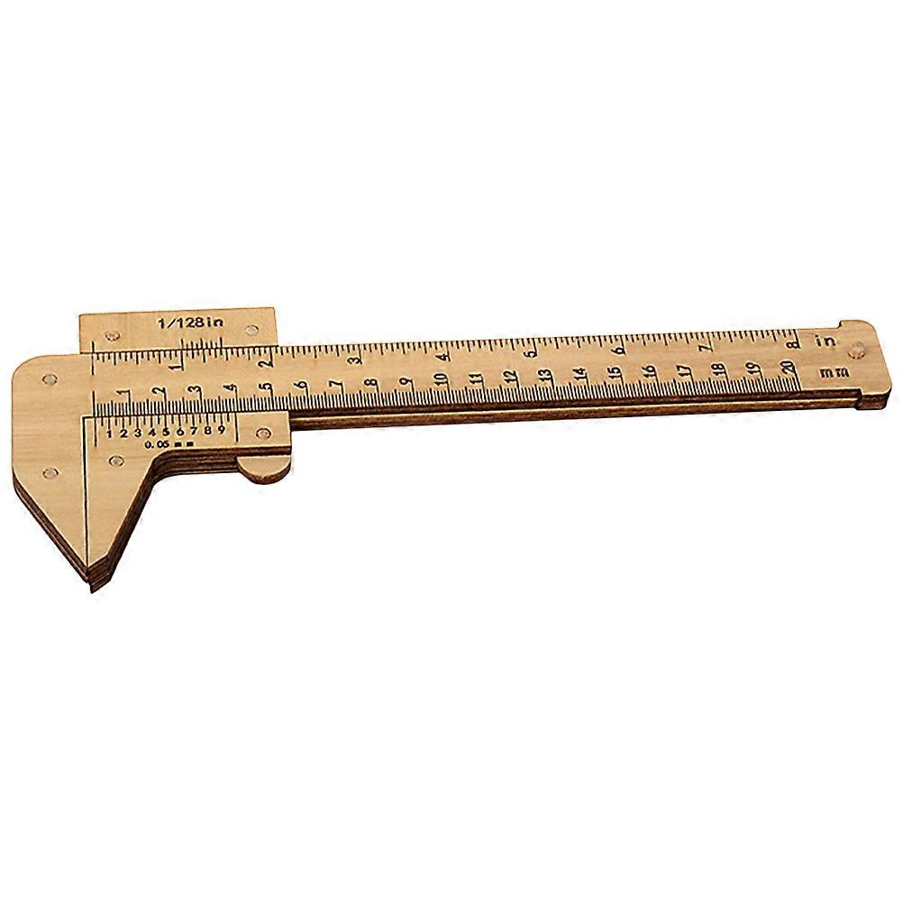 Convenient Student Ruler Wooden Ruler for Students Studying Beige 25.00X10.00X1.20CM Measuring 1Pack