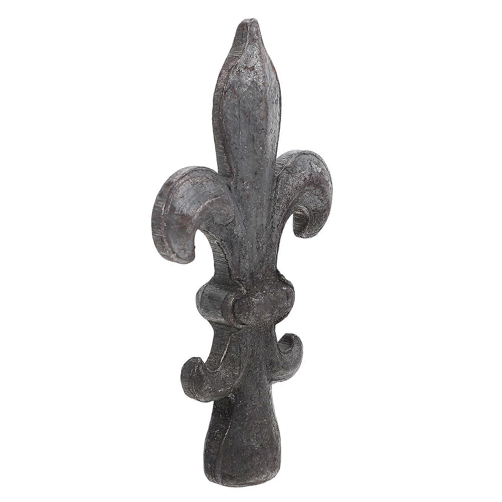 Metal Fence Finials Decorative Fence Post Toppers European Design Iron Material Stability Enhancement 1Set