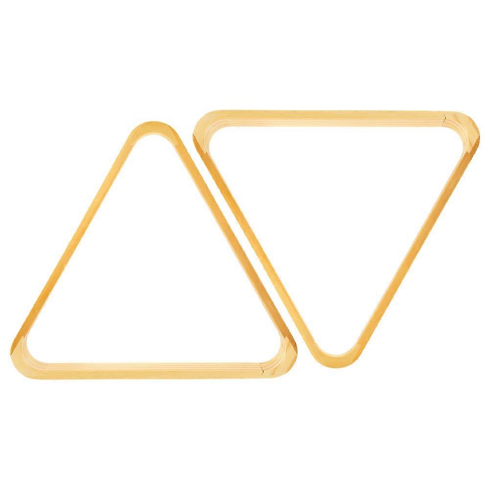 Billiards Ball Rack Solid Wood Triangle Formation Billiard Ball Racks For Snooker Games Beige 2Pack