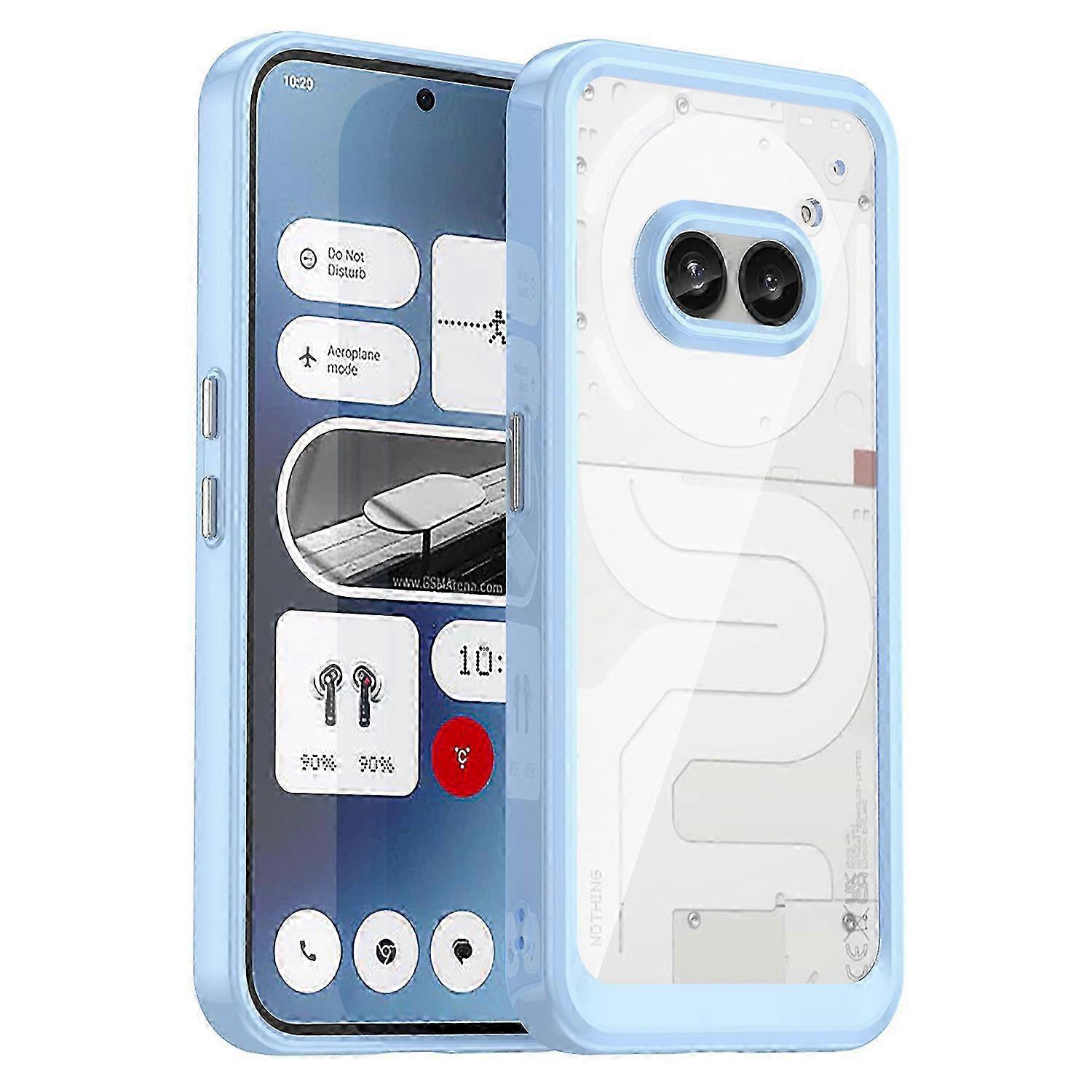 Clear Acrylic Protective Shell with Drop-Proof TPU Frame for Compatible Phone Models (2a) Plus and (2a)