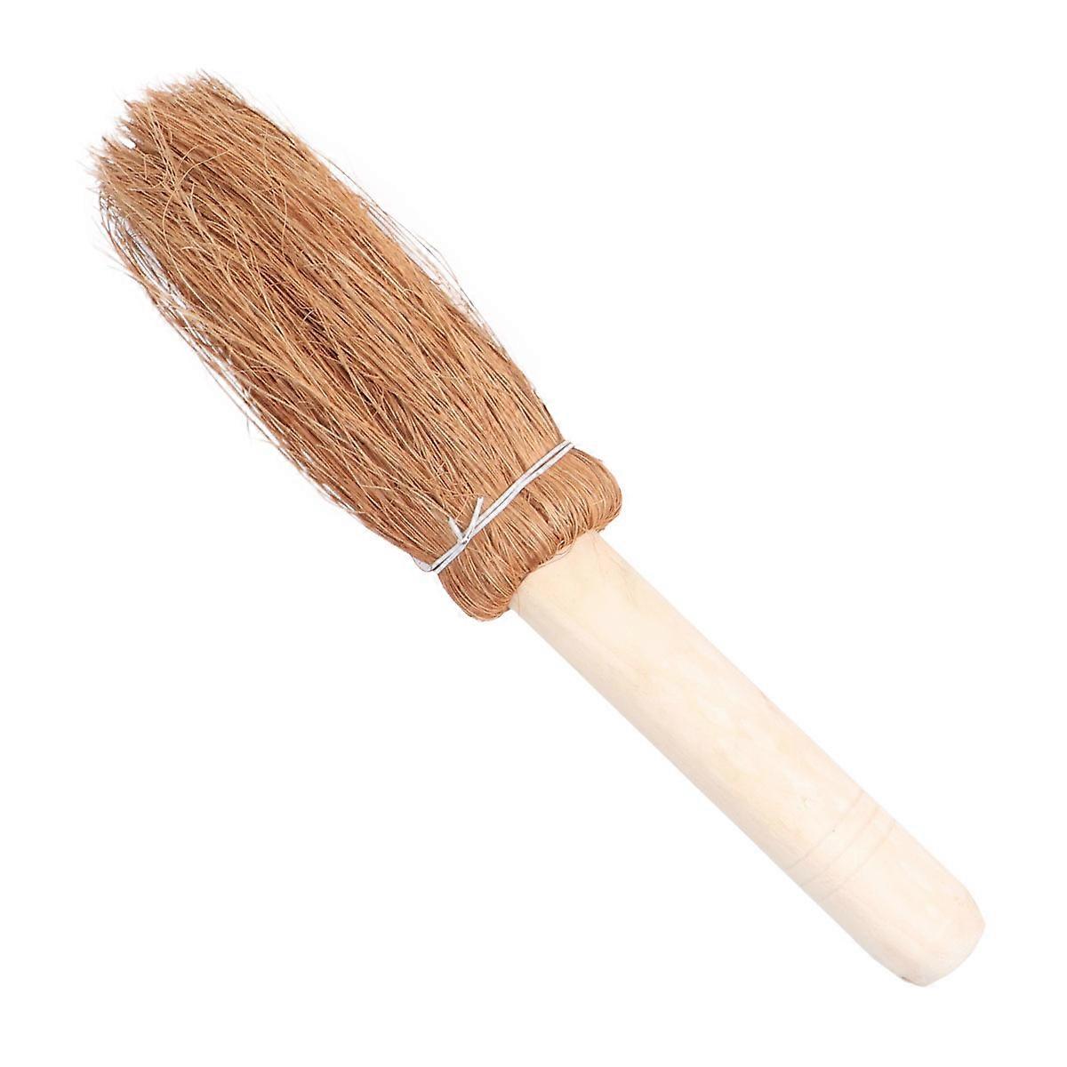 Pan Brush Large Kitchen Cleaning Coconut Shred Material Coffee Color 24X6CM 2Pcs