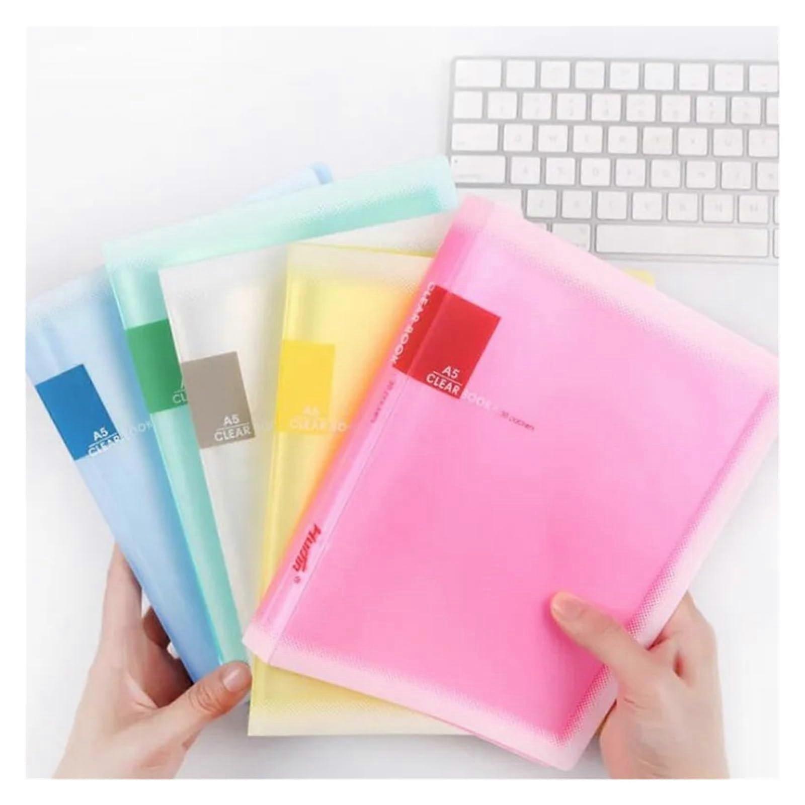 Plastic Folder Purses 20/30 Pages Frosted A5 Folder Brochure Insert Bag Office File