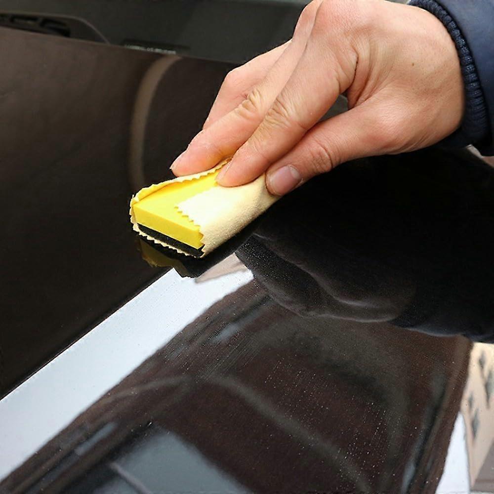 51020 Yellow Foam Sponge Set for Auto Detailing, 10 Pieces, Durable, Soft Material, Precision Cut for Car Care