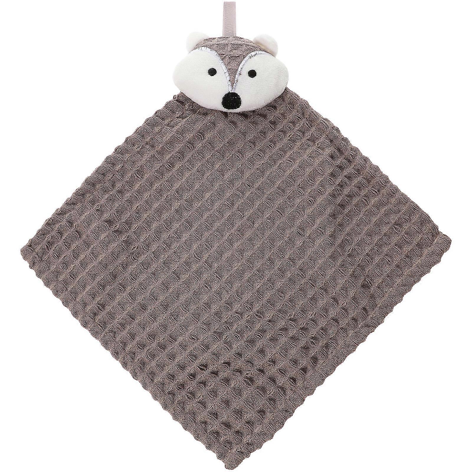 Drying Towel Cute Hand Towel Hanging Kitchen Use Polyester Wafer Grid Pattern 25x25x2cm 1Set