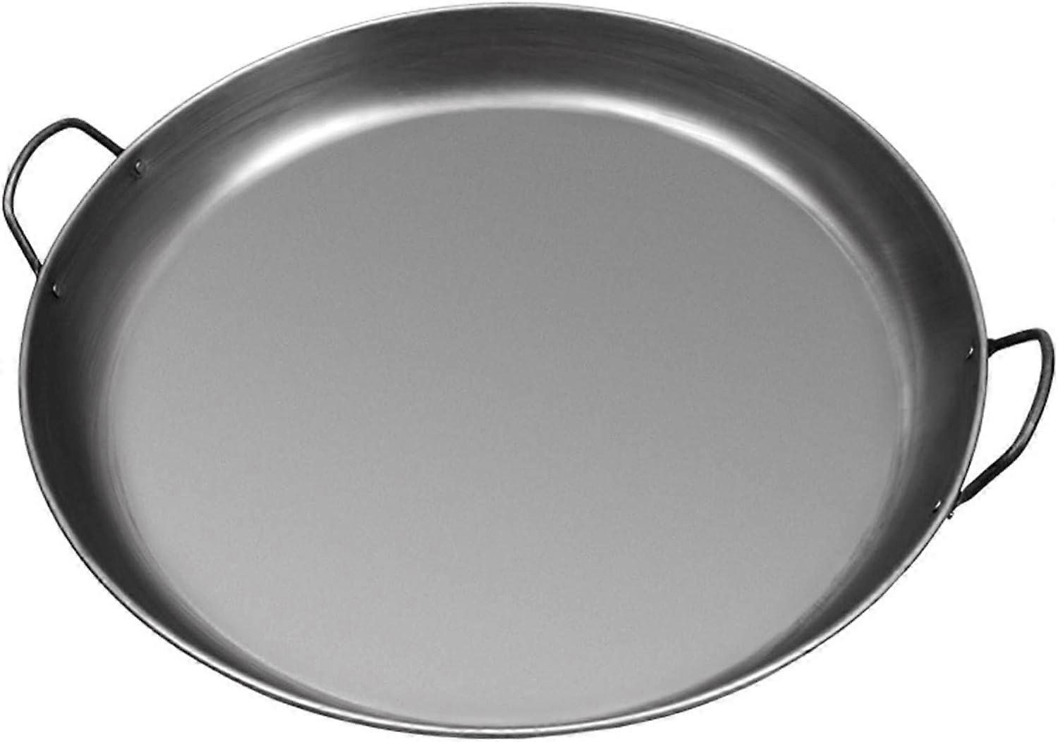 Spanish Paella Cooking Pan 45 cm, Cast Iron Non-Stick Coating, Two Handles, Uncoated Flavours Frying Pan for Home and Restaurant