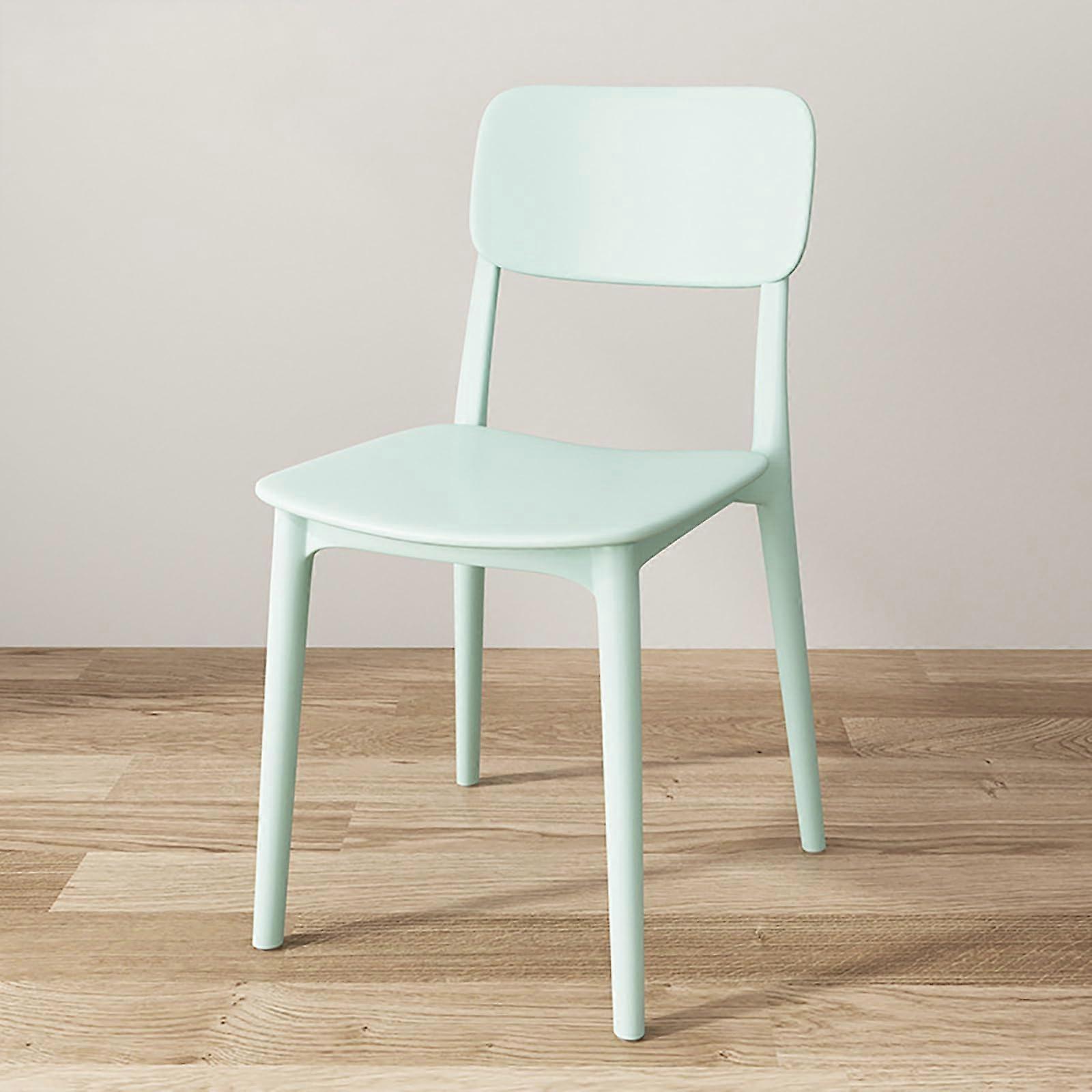 Modern Stackable Dining Chairs, Set Of 4, Lightweight Plastic, No Armrests, Indoor Use, 400 Kg Load Capacity, Green