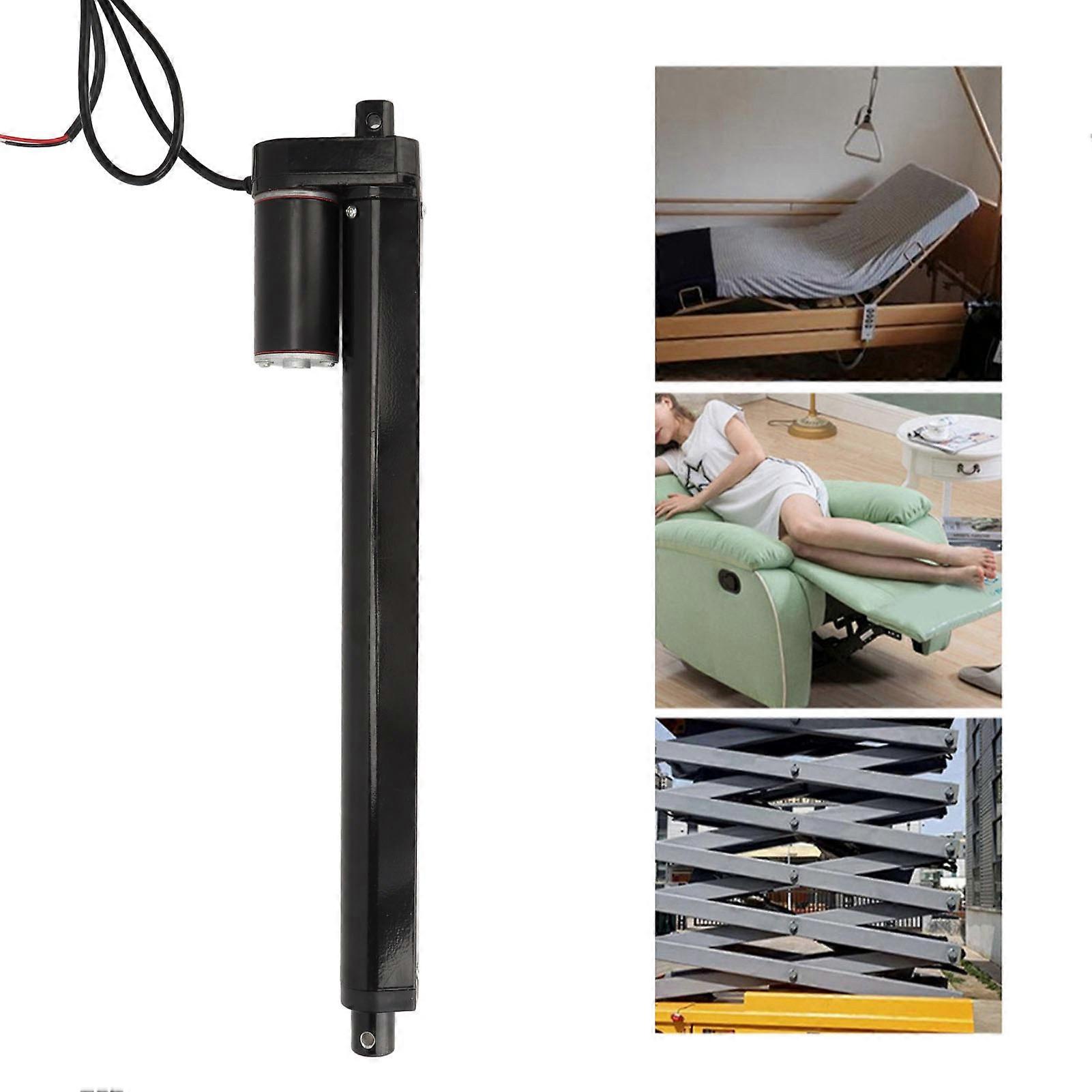 Mini Linear Electric Actuator for Motor Motion Outdoor Agriculture Track Robotics Home Automation 1000N 250mm 12V Black Actuator with Controller Remo