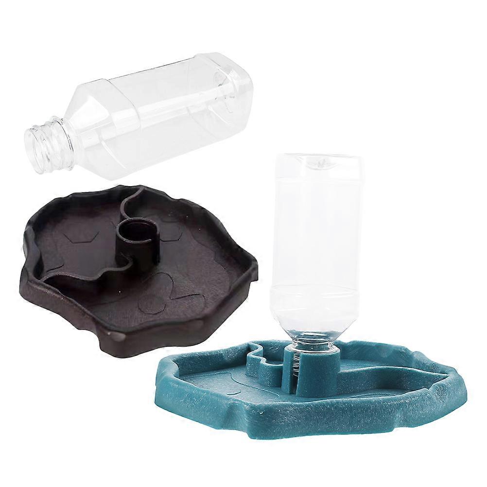 Reptiles Food Bowl Lizard Feeder ABS Material For Reptile Keeping Lake Blue 2Pcs Water Feeding