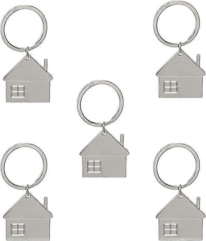5-piece set of house keyrings, creative pendant keychain, zinc alloy home keyring, home shape keyring, handbag, home gift