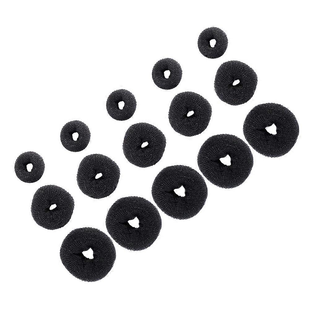 15pcs Hair Donut Bun Maker Rings for Creating Perfect Hair Buns
