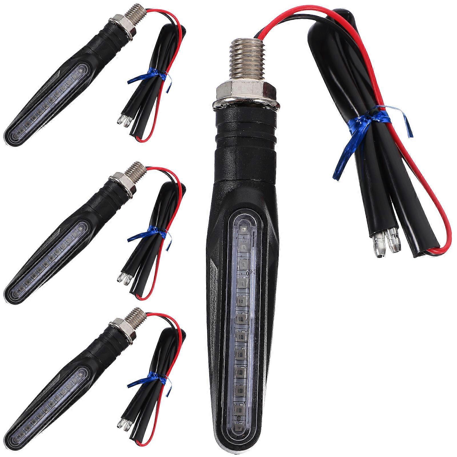 Motorbike Indicator Lamp Turn Signal High Brightness 4.1×0.9×0.6in 4Set