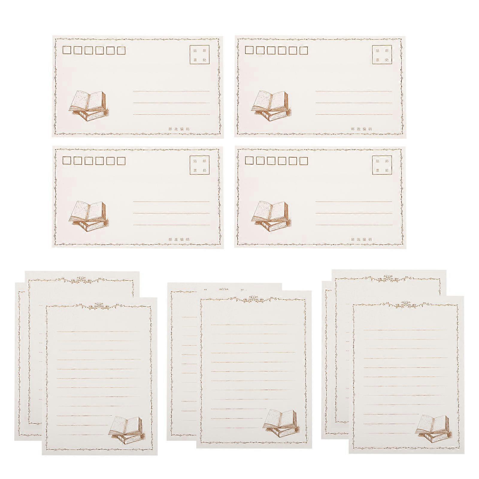 Writing Paper Set For Holiday Greeting Cards Decorative Letter Paper Rectangular Shape 18.00X11.00X0.30cm 2 Sets