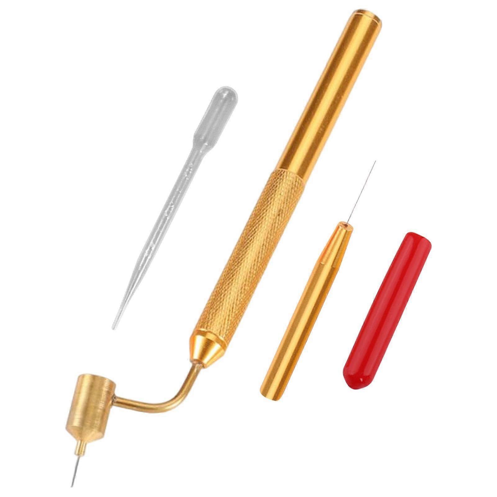 Fine marker pen, color applicator pen, angled, fine writer, brass detailing, liquid writer,  for stone chip and scratch , 0.5 mm.