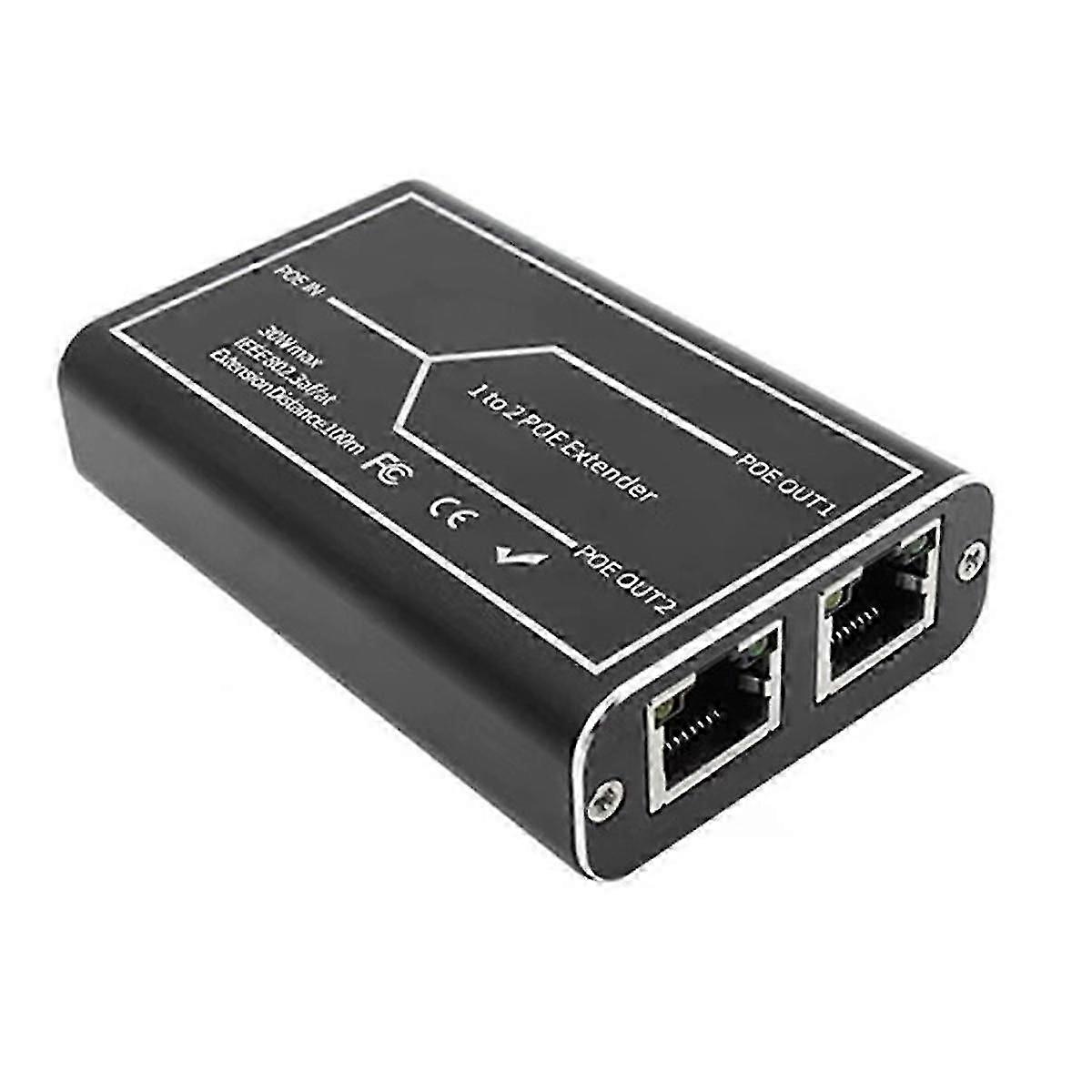 Gigabit POE Extender 2 Port 1000M Netzwerk Switch Repeater 30W IEEE802.3Af / At Plug&Play für PoE Switch NVR IP-Kamera