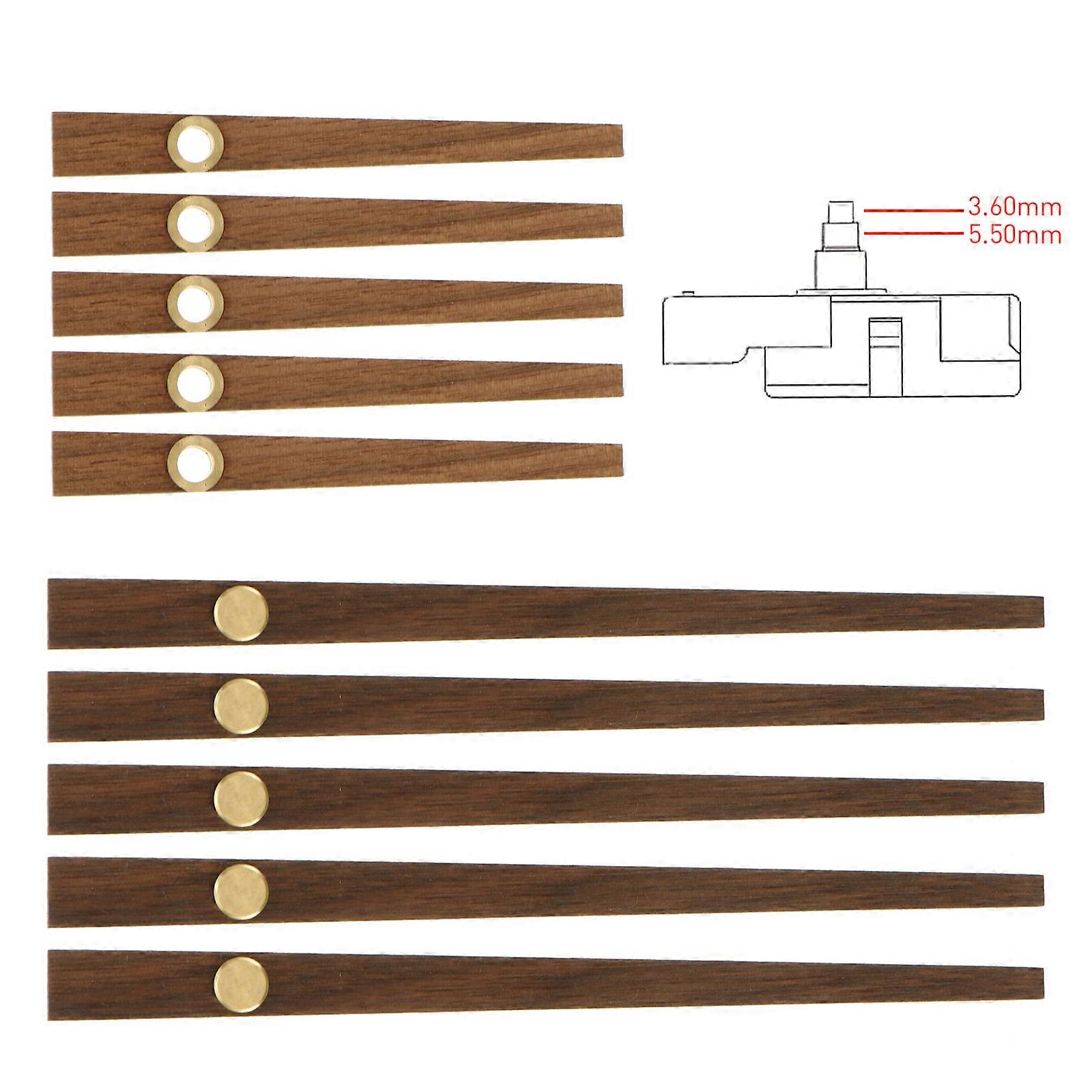 5 Sets Wooden DIY Clock Hands Replacement Parts for Clock Movement