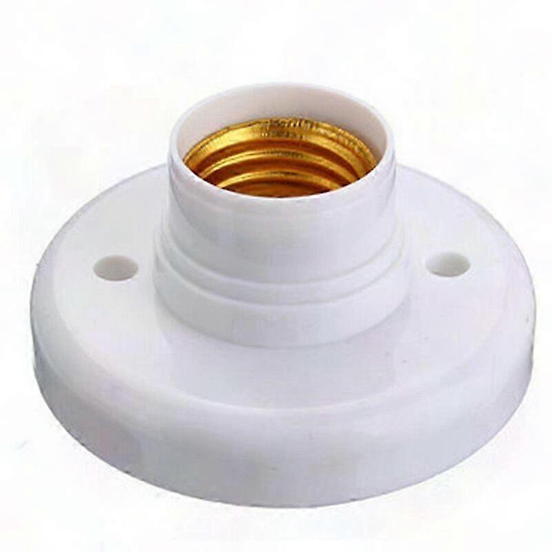 White E27 Lamp Socket for Light Bulbs with Plastic Base