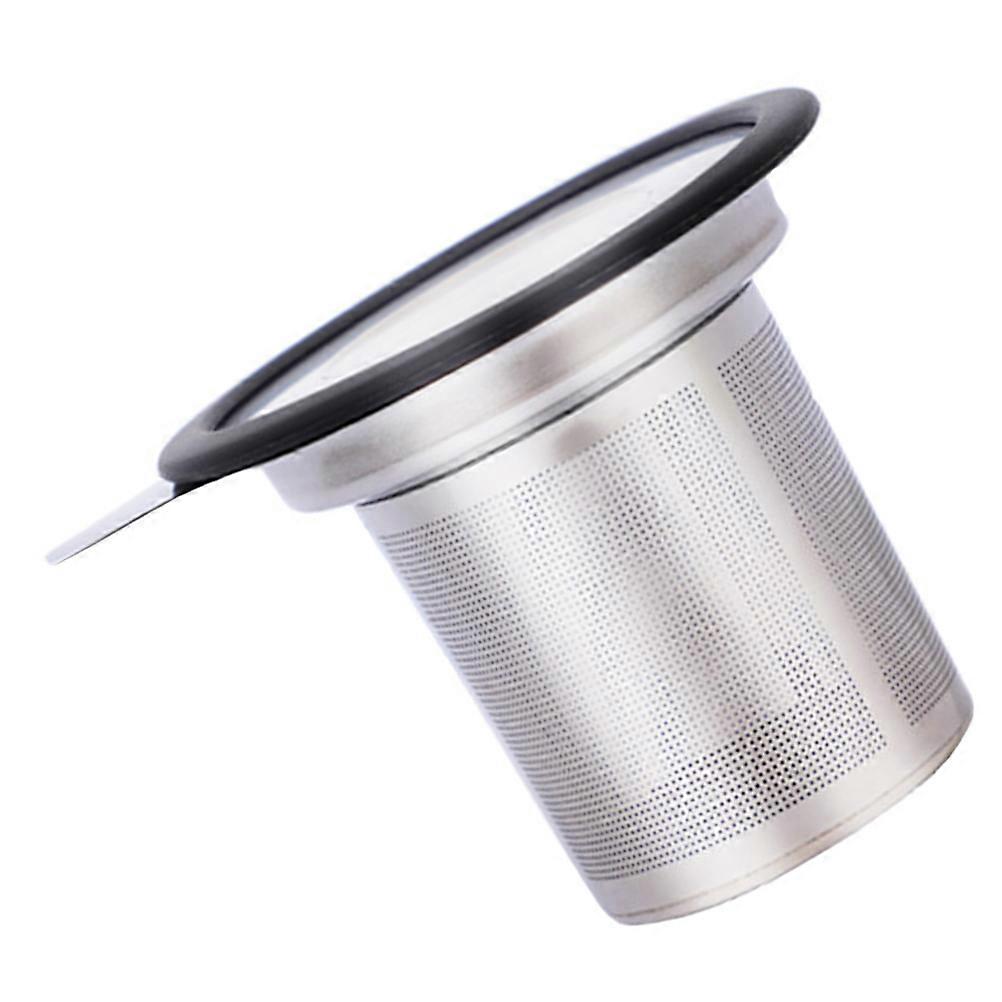 Reusable Fine Mesh Tea Infuser Stainless Steel Filter with Cover Home Use 1Pack
