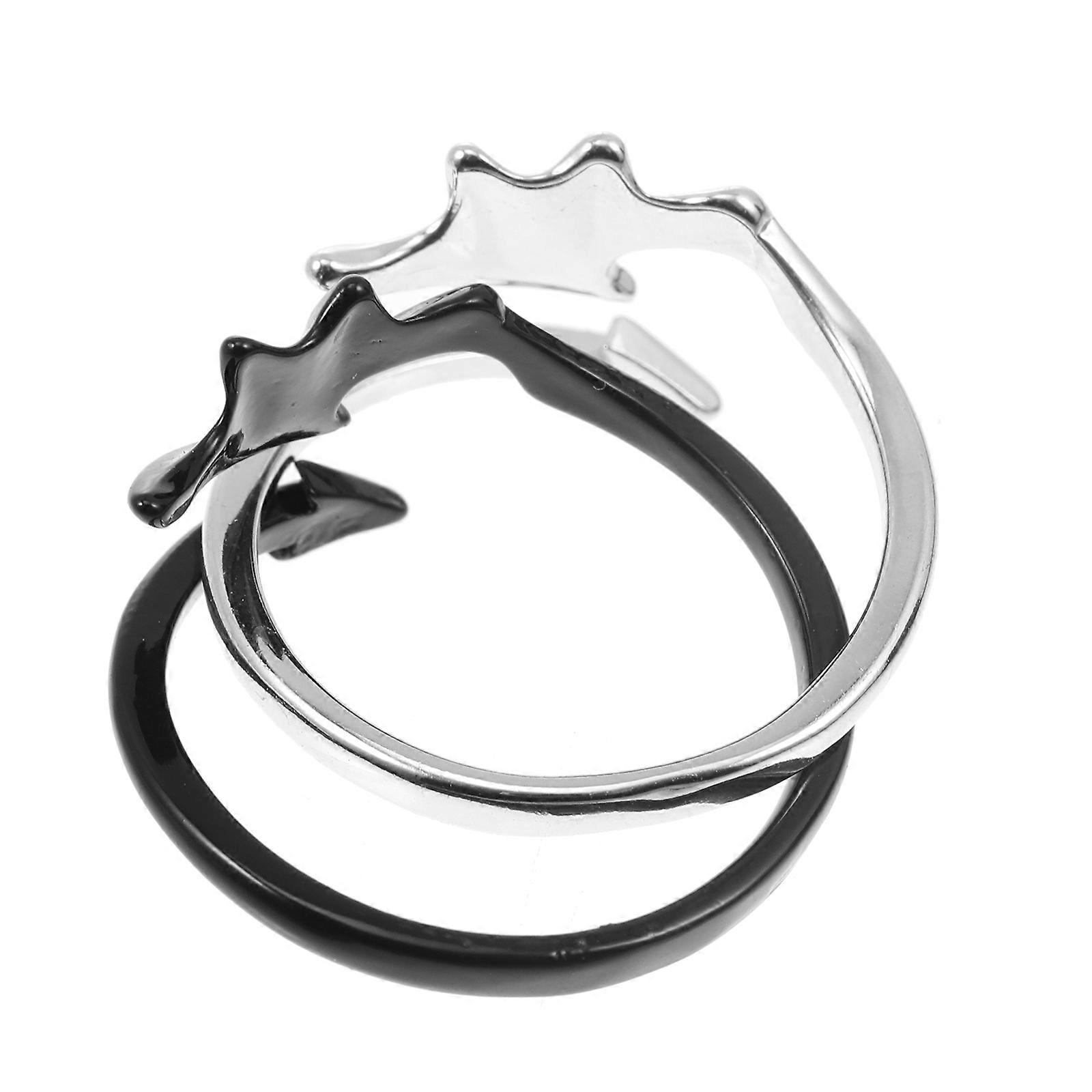 Ergonomic Structure Open Band Ring For Men And Women 2Pcs