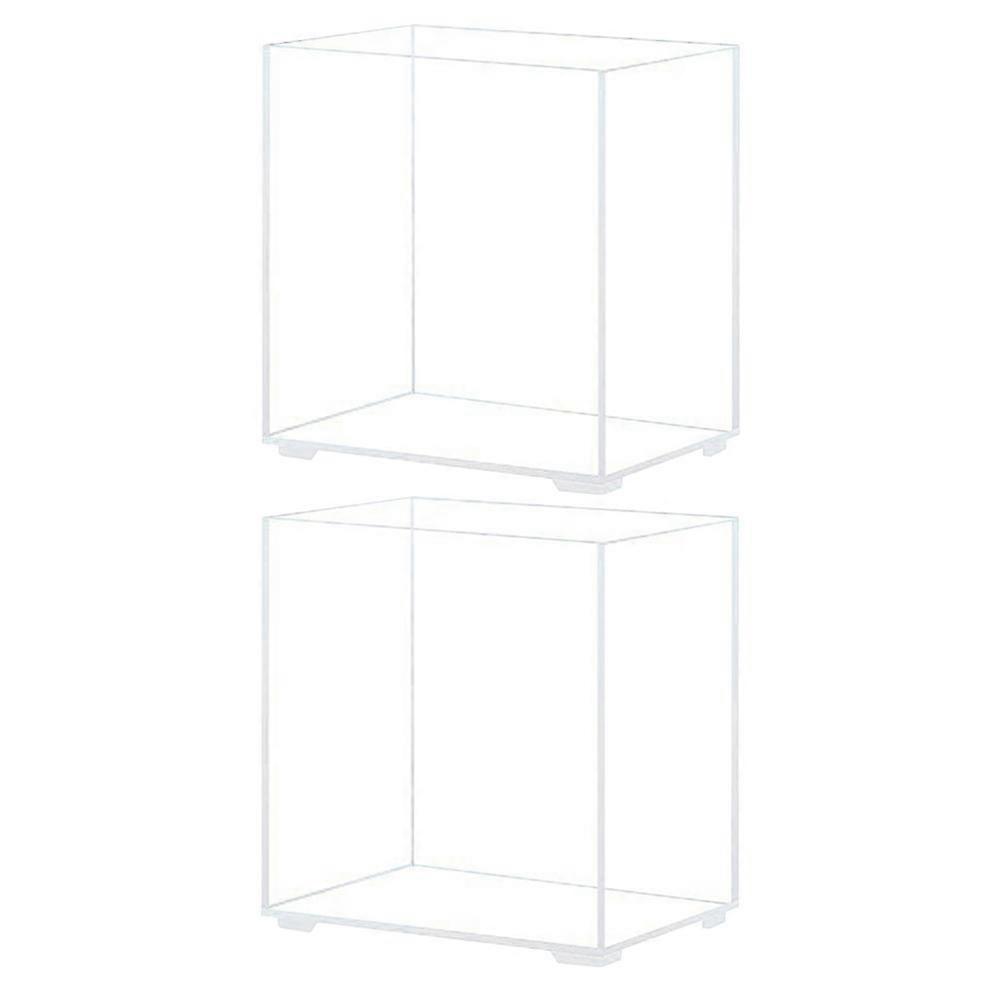 Transparent Acrylic Fish Bowl for Storage Compact Size Desktop Use 2 Pieces