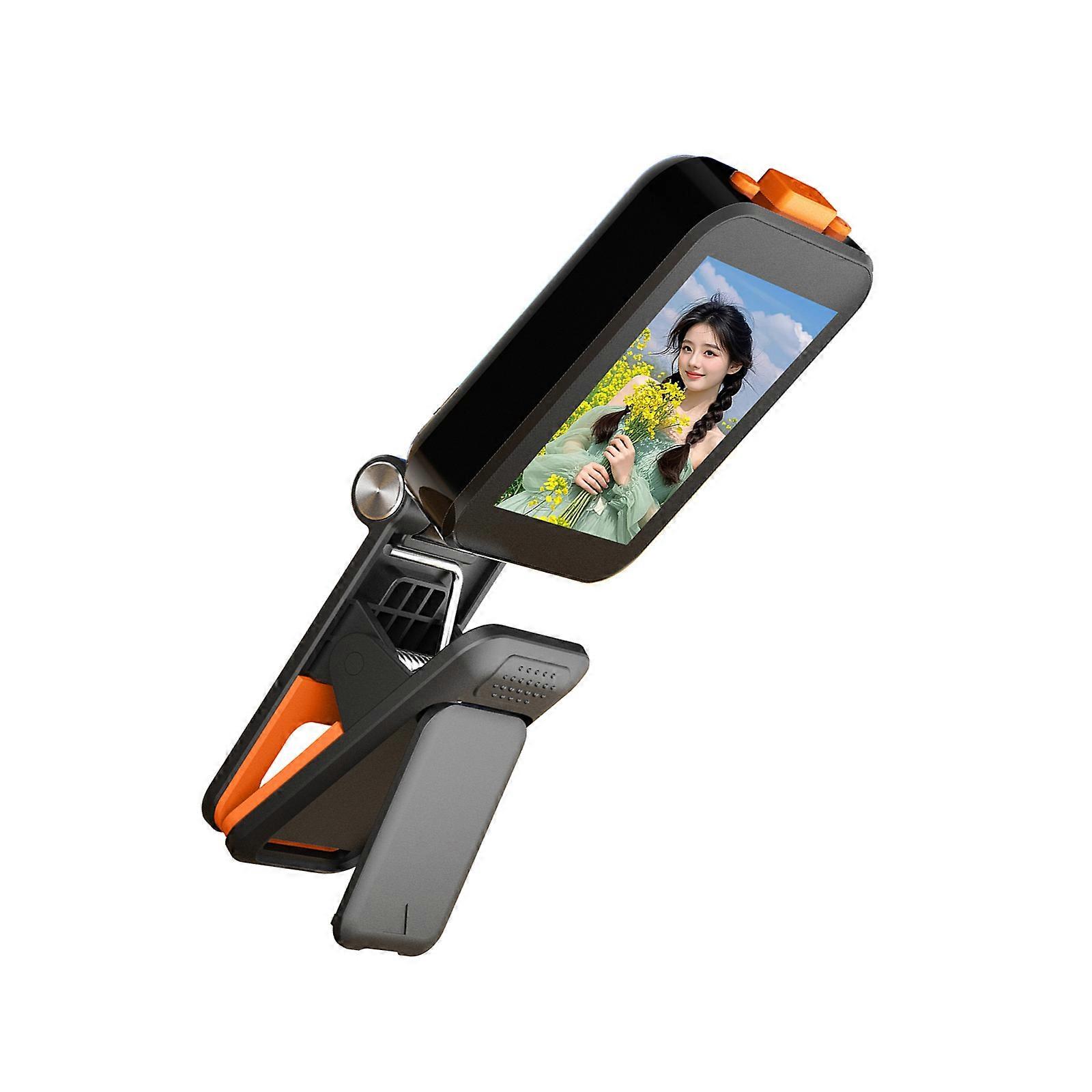 Professional Mobile Selfie Display Screen Live Stream Functionality USB C Input Phones Selfie Artifact with Clip Mount Multicolor