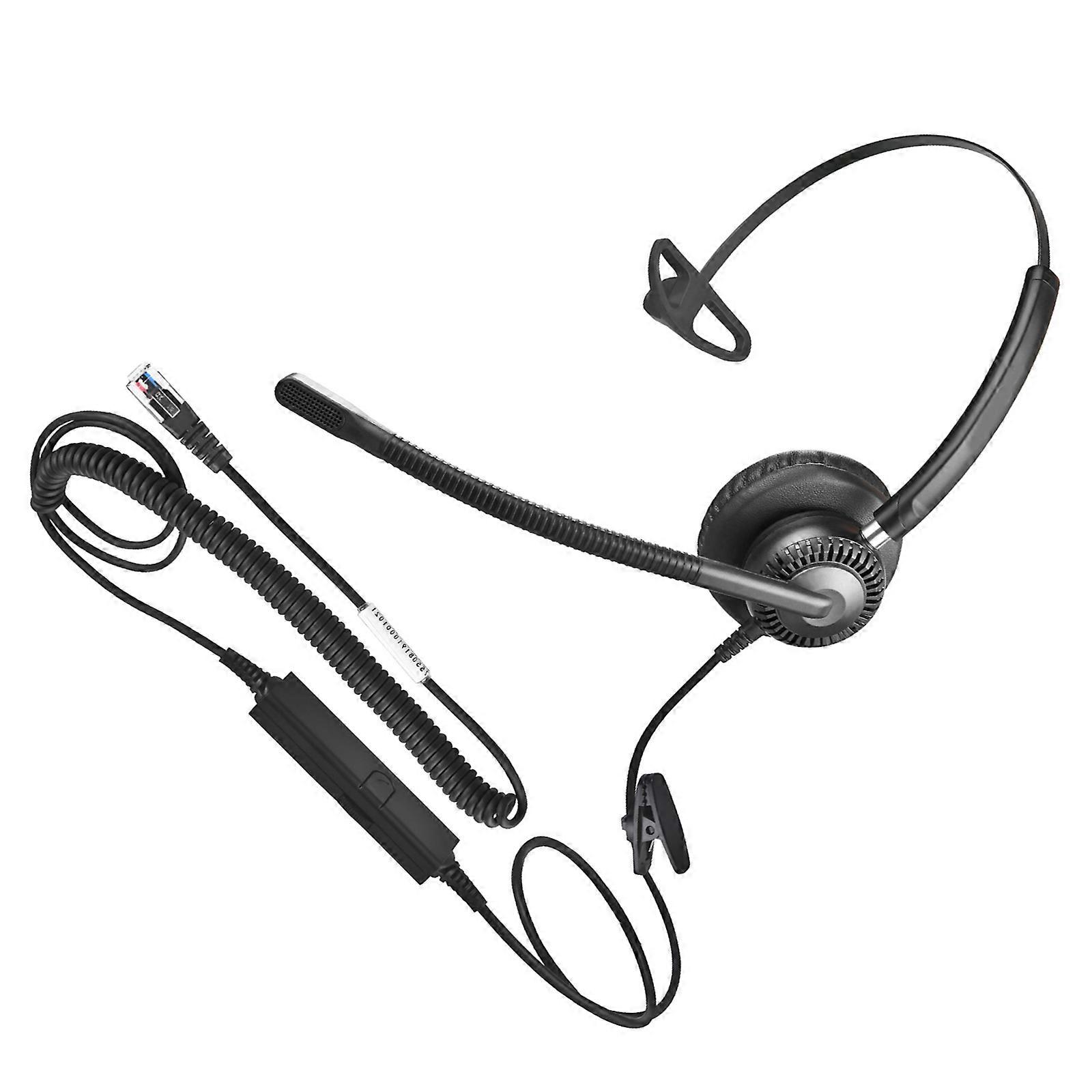 CF71 Single ear Headset Phone Noise Canceling and Comfortable Fit for Customer Service Telemarketing Headset Multicolor