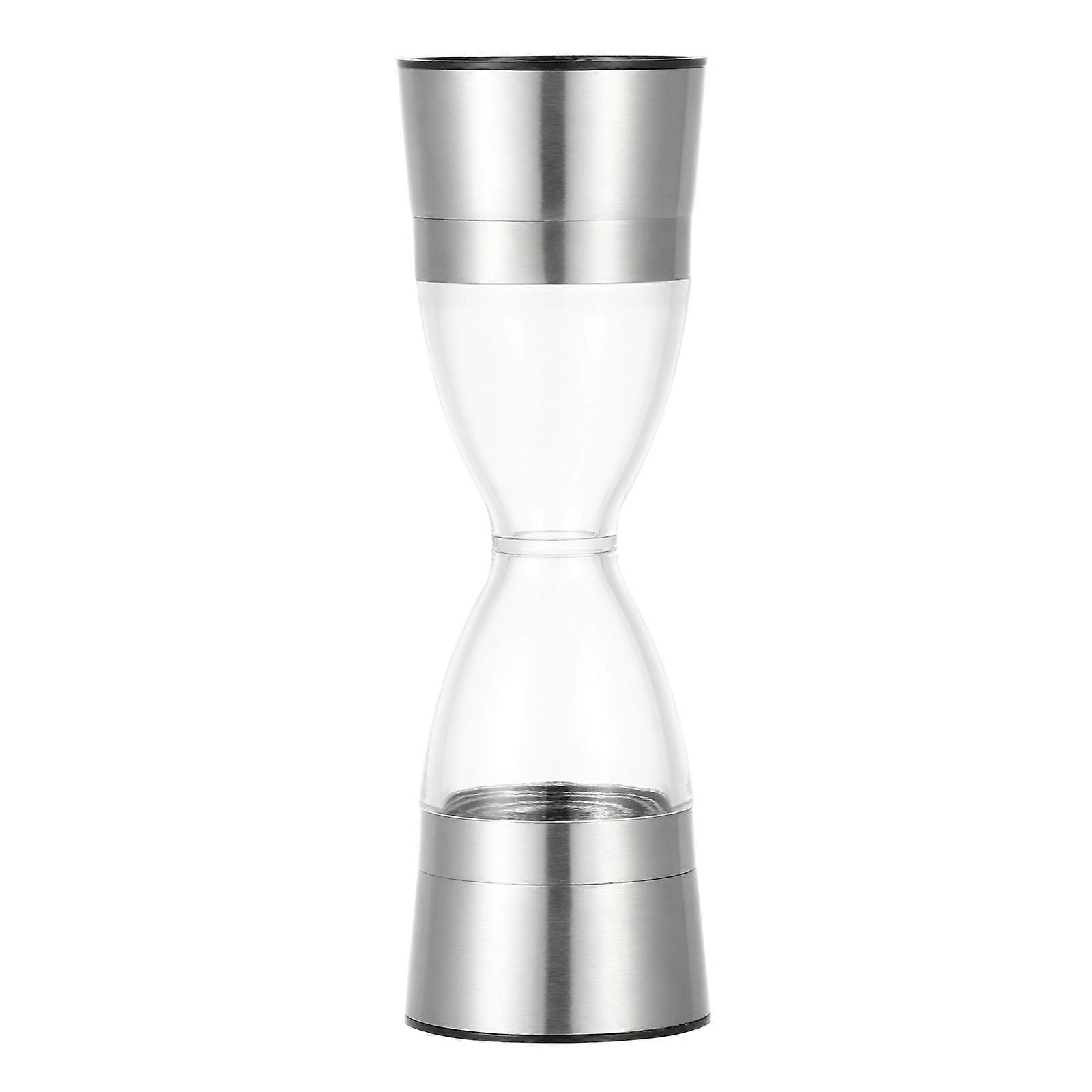 Manual Double Head Stainless Steel Pepper Mill Grinder for Kitchen Use Assorted Color 7.5 Inch