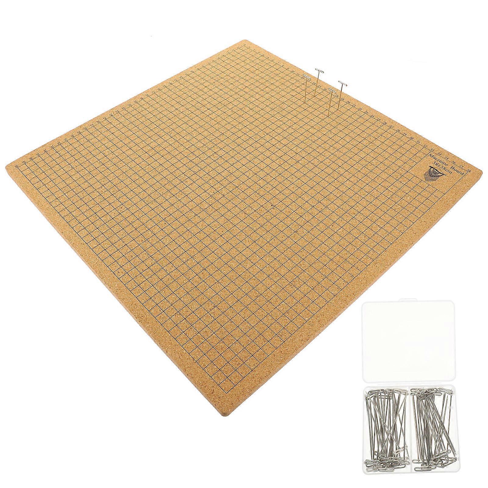 Cork Board Macrame Board for Measuring 1Set with T Pins Included