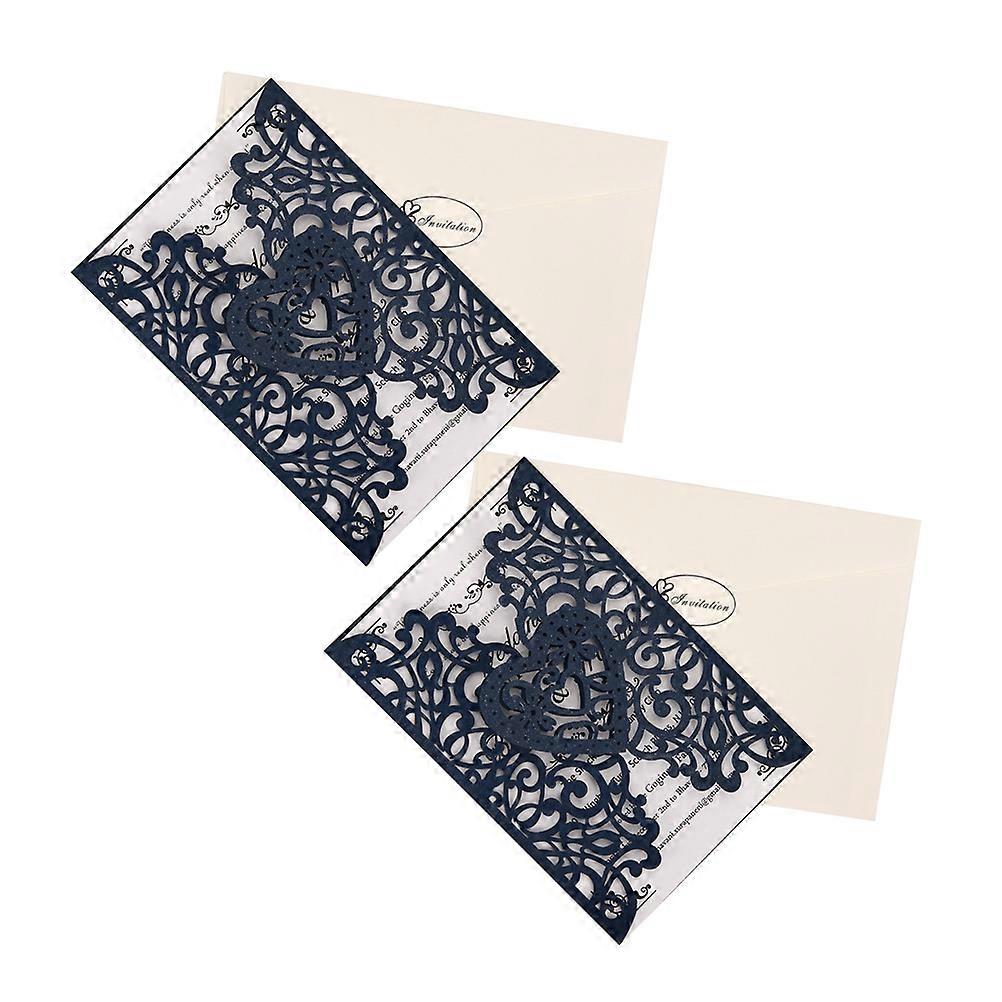10 Sets Paper Invitation Cards with Envelope and Sticker for Wedding Use Beige Color