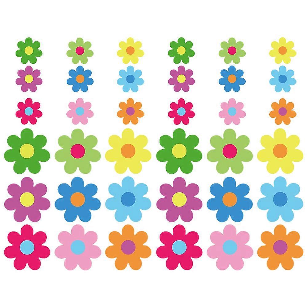 Colorful Cardboard Flower Cutouts for Classroom, Bulletin Board, Spring and Summer Party Decorations