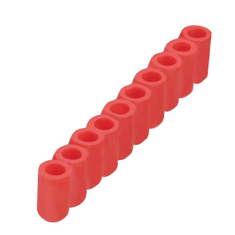 Silicone Drum Protection Covers Mute Function 10Pcs Red Suitable For Drummers Practice