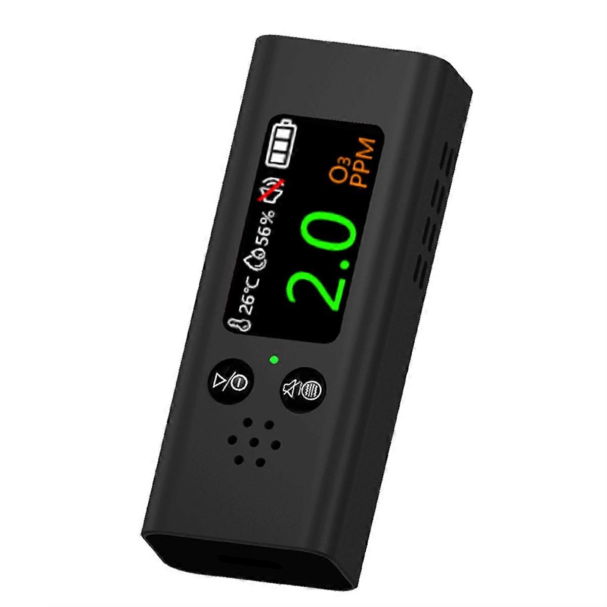 Detector Portable O3 /Temperature/Humidity Tester Black
