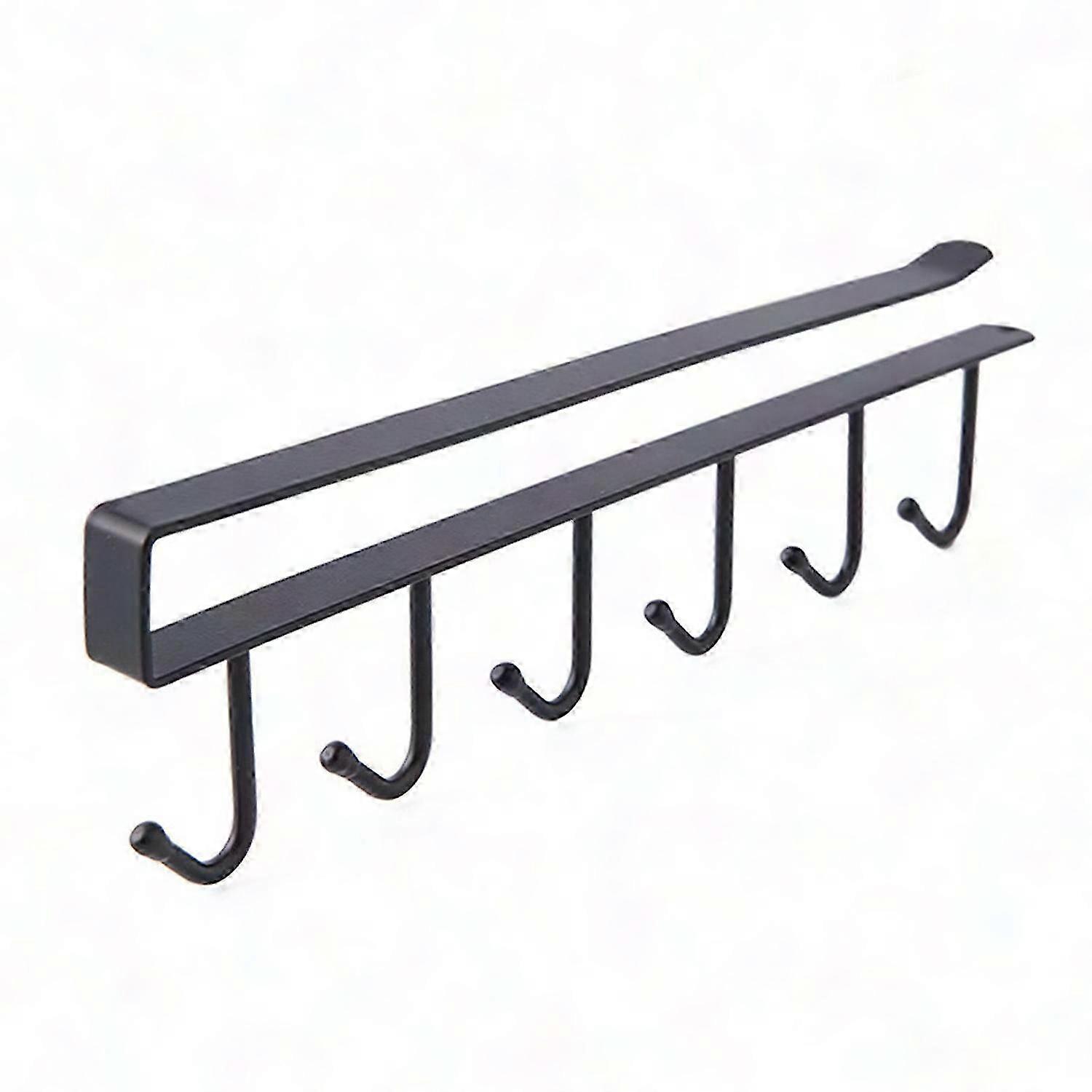 Under Cabinet Storage Rack - Multi-Purpose Kitchen Organizer with Metal Hooks