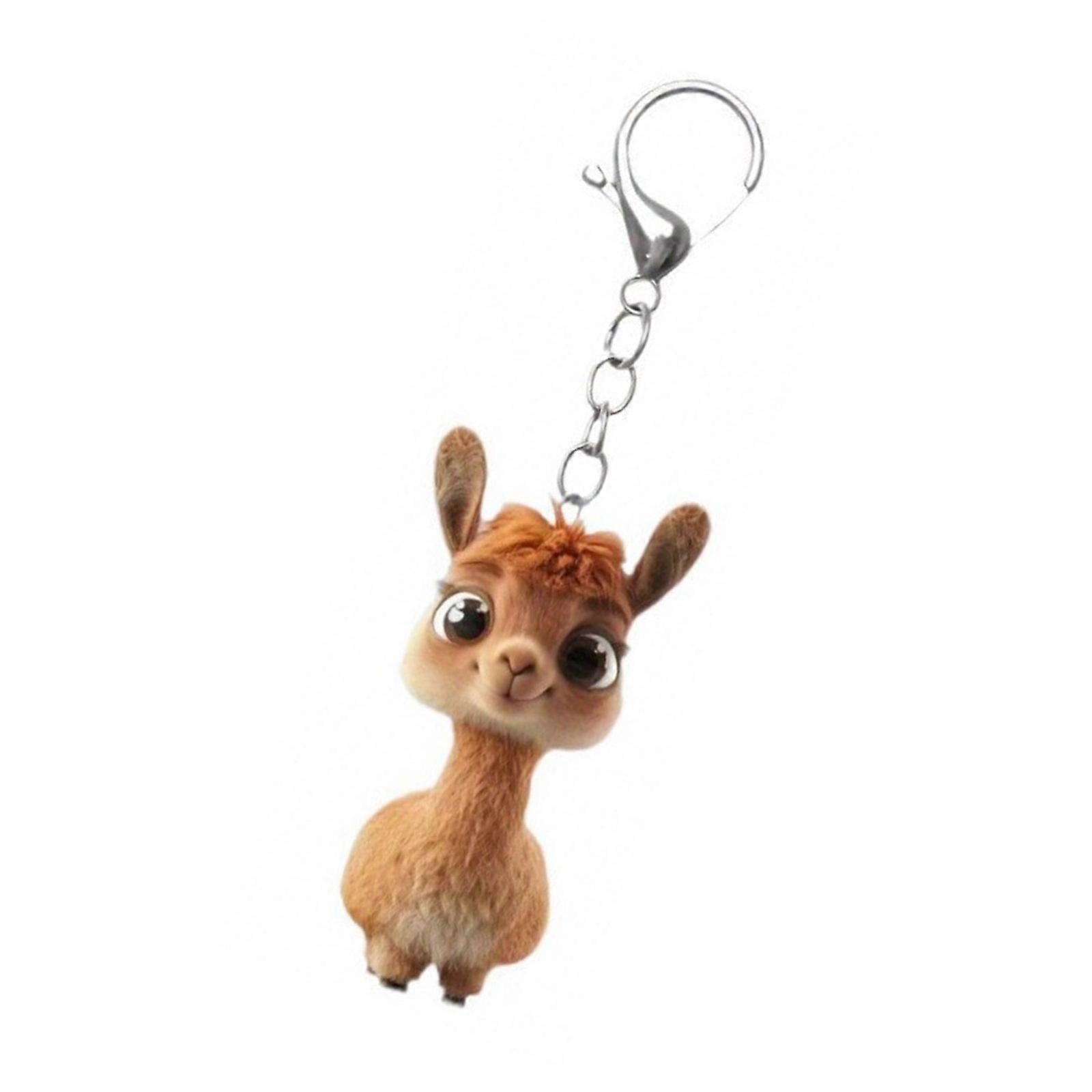 Elegant Charm Sturdy Acrylic Alpacas Keychain Portable and Stylish Accessory for Unique Styles Trendy Women Daily Use Multicolor
