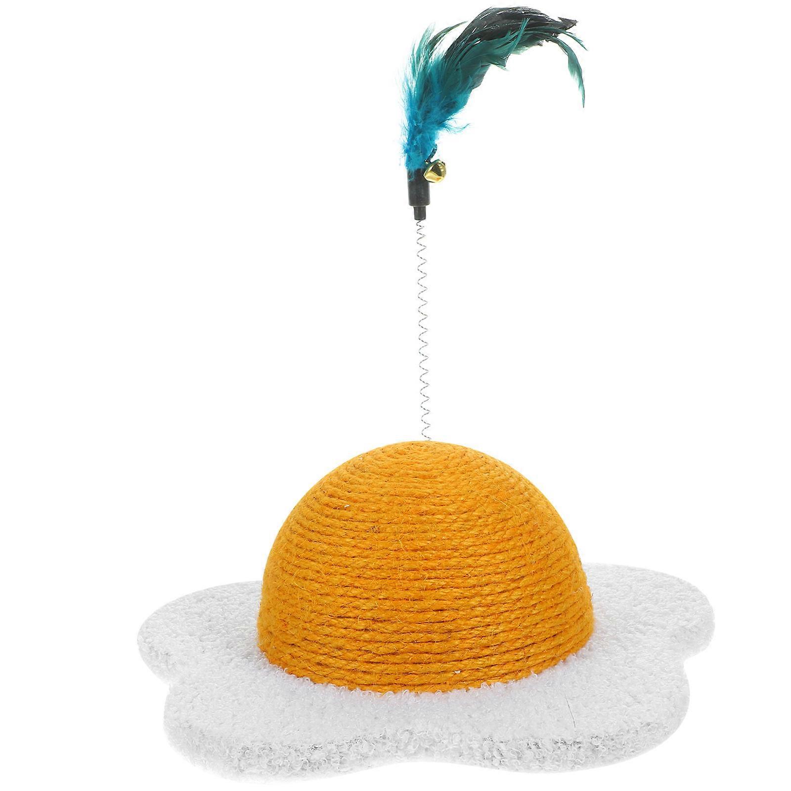 Durable Ivory Cat Scratcher for Pet Use Made of Synthetic Material Provides Fun and Protection 28.5 cm