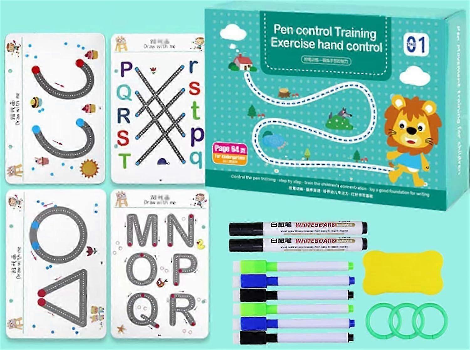 Scribble Smart Workbook Fast-Track Young Minds,Scribble Smart Reusable Workbook, Little Curious Minds Workbook