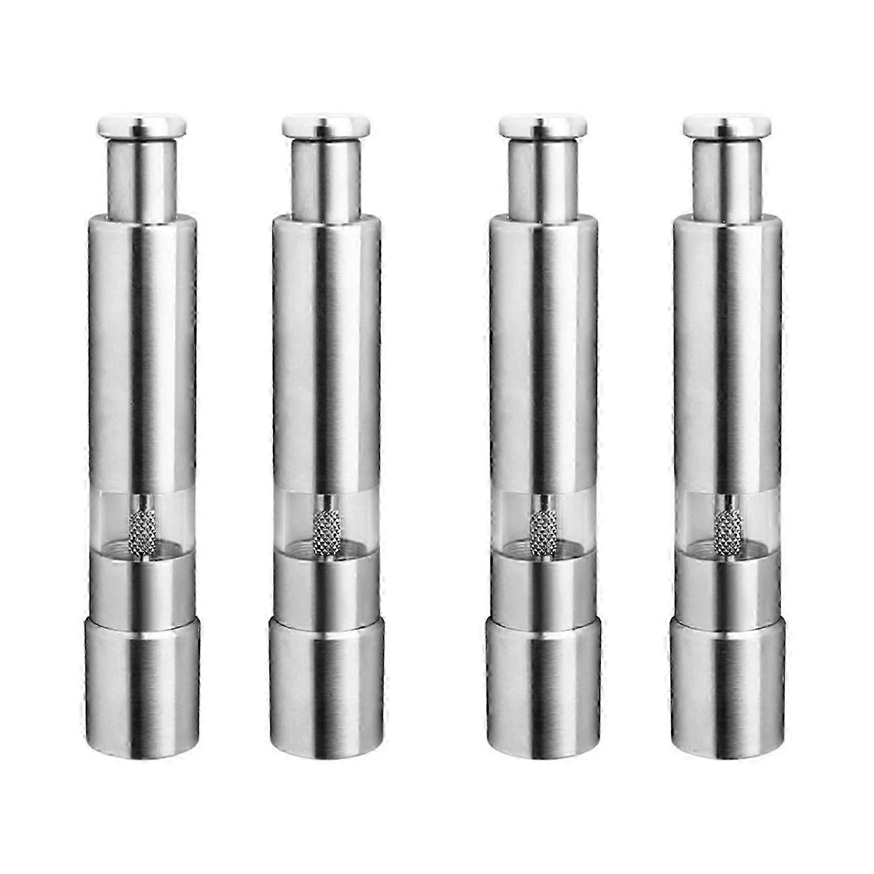 مجموعة مطحنة الملح والفلفل ، مطحنة الملح والفلفل الفولاذ المقاوم للصدأ دائم بيد واحدة عملية الملح أ