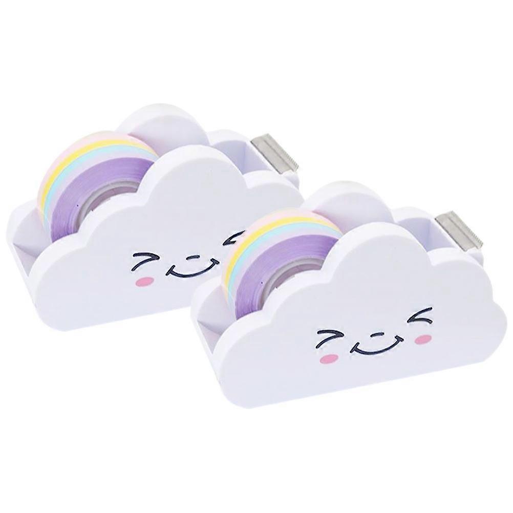 Convenient Tape Dispensers with Smooth Edges for Home Use Made of Plastic Multi Color 2 Sets