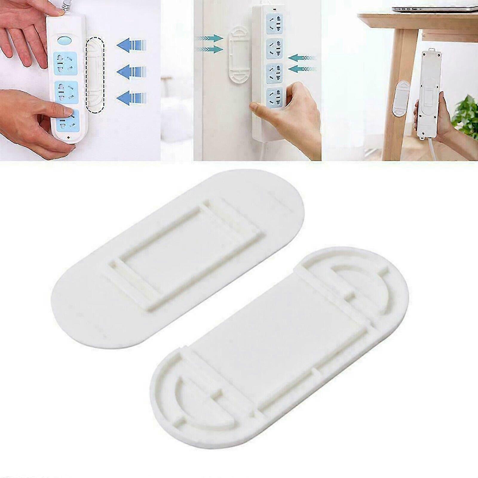 Wall-Mount Self Adhesive Power Strip Holder Fixator Socket Cable Fixer Rack UK Edition 0729