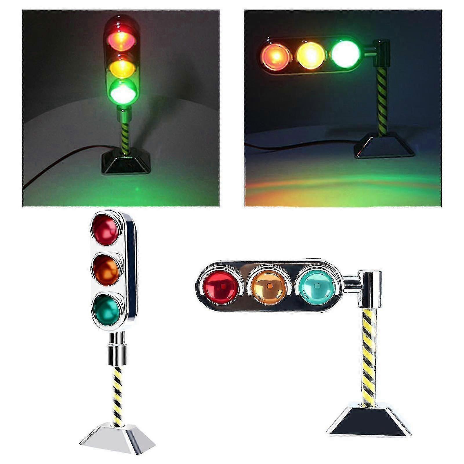 2x ledet trafikklys simulering veiskilt scene for barn trafikk trygg læring utdanning