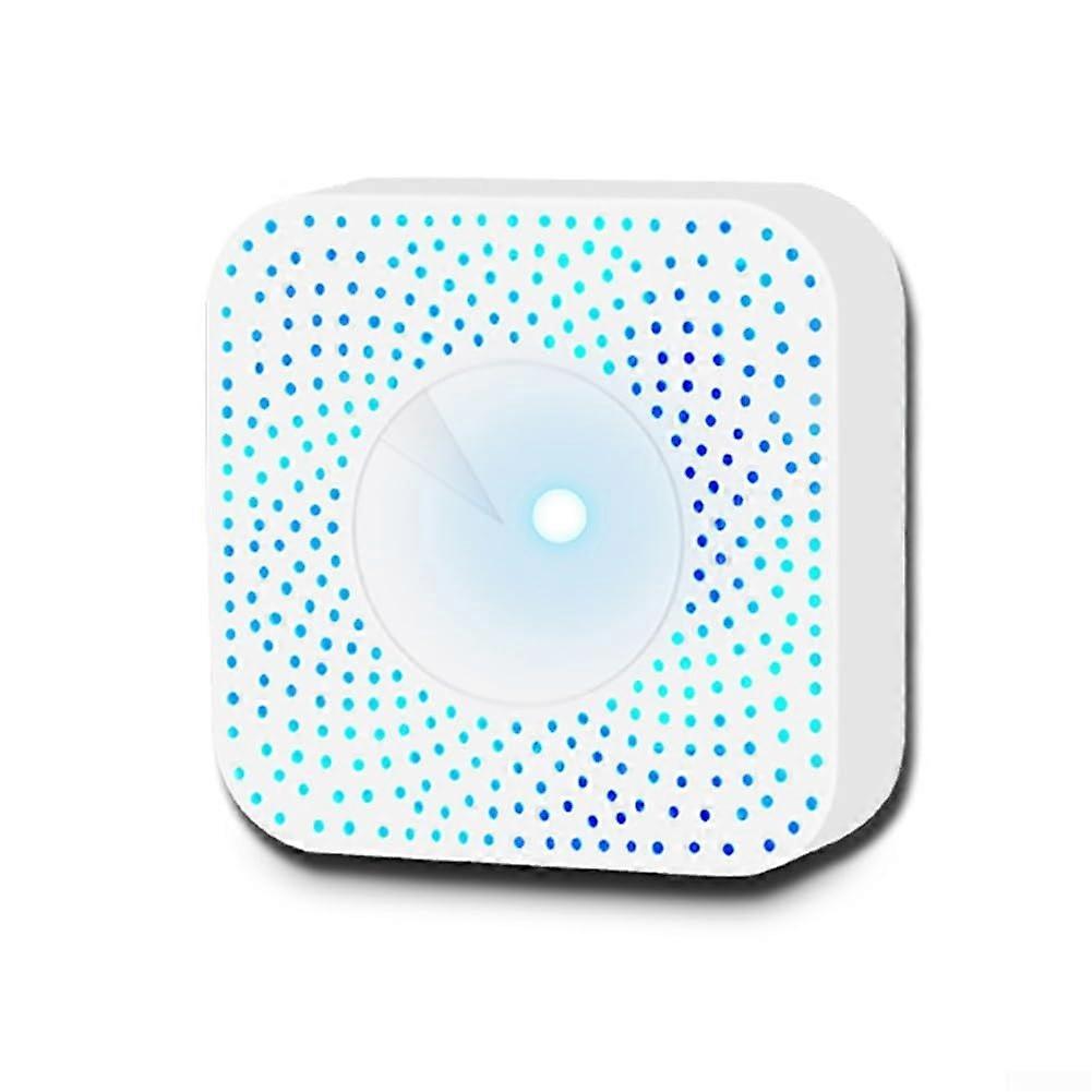 TUYA WiFi 6in1 Air Quality Tester, Temperature/Humidity Tester, Voice Control, Air Quality Monitor, Indoor and Outdoor Air Pollution Detector (A)