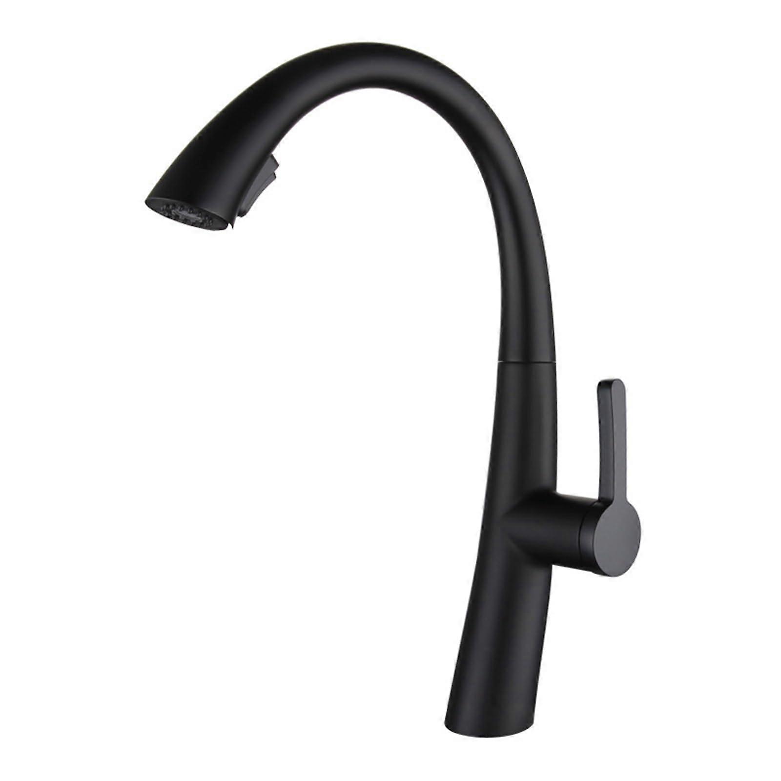 Pull-Out Kitchen Faucet Black with Dual Spray Modes, Single Handle Design, High-Arc Spout for Modern Kitchens