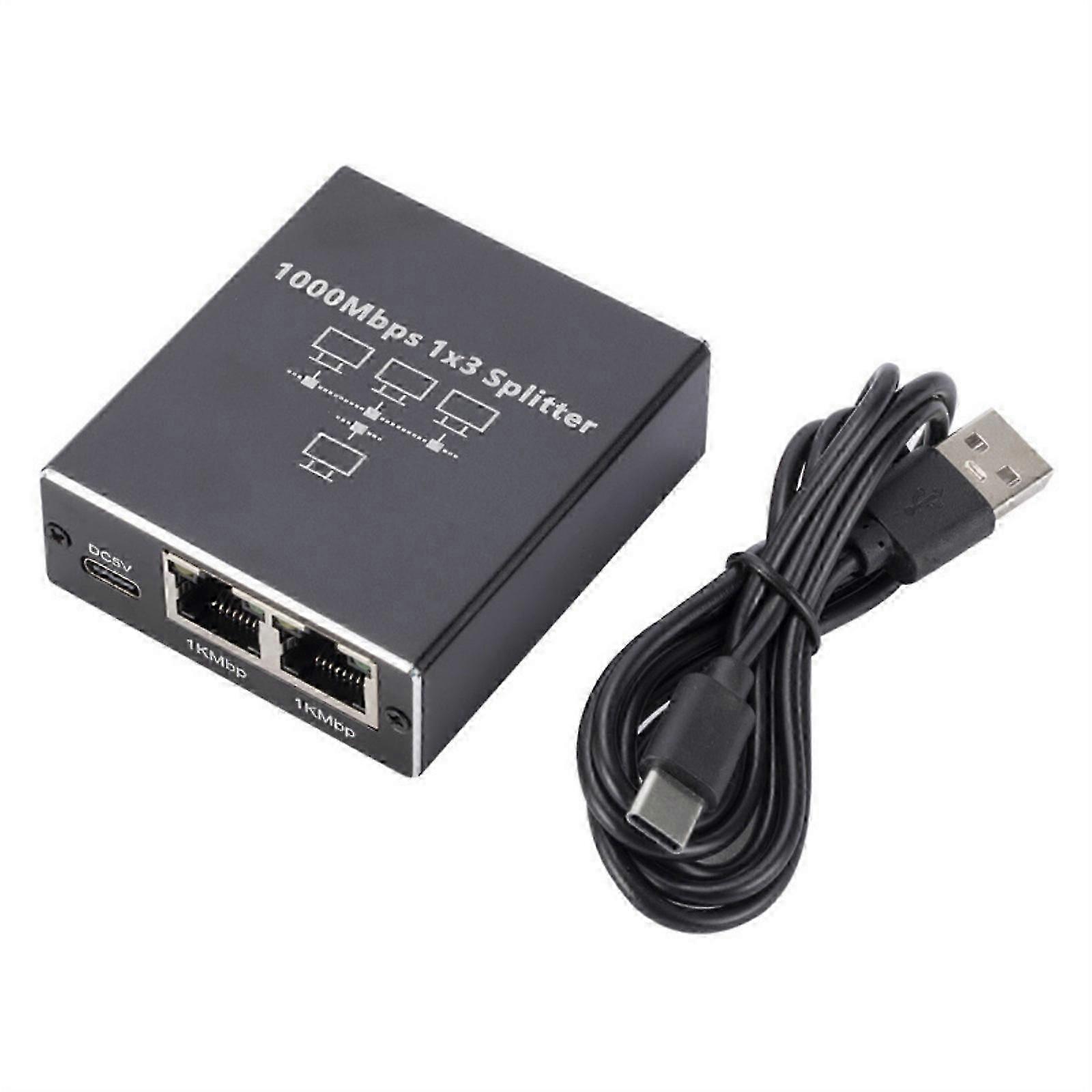 - 2/34 Ethernet Splitter Fast 1000 Mbps LAN Splitter Adapter for Efficient