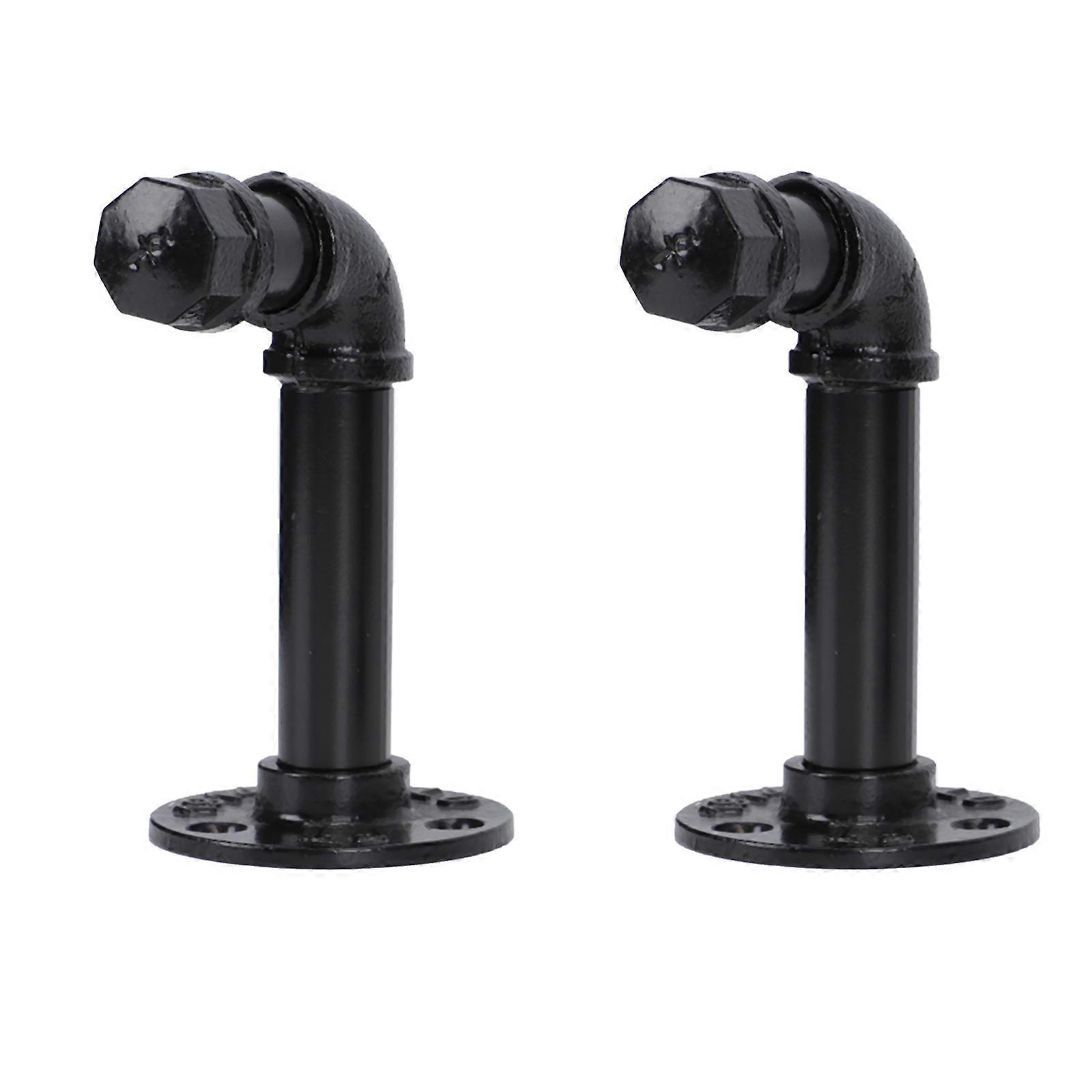 2Pcs Black Iron Wine Display Hooks for Home Use Strong and Industrial Style 7.87 Inches