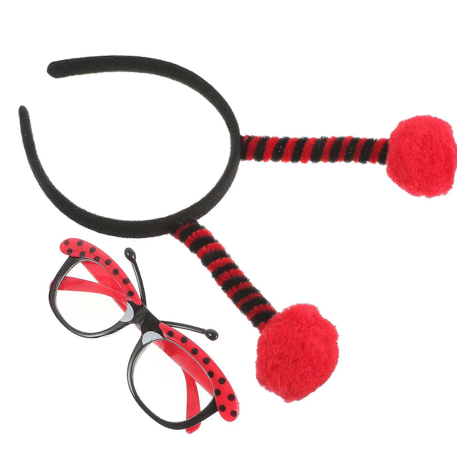 Ladybug Plush Ear Hoops Headband for Cosplay, Party, and Festival – Stylish and Comfortable Dress Up Accessory